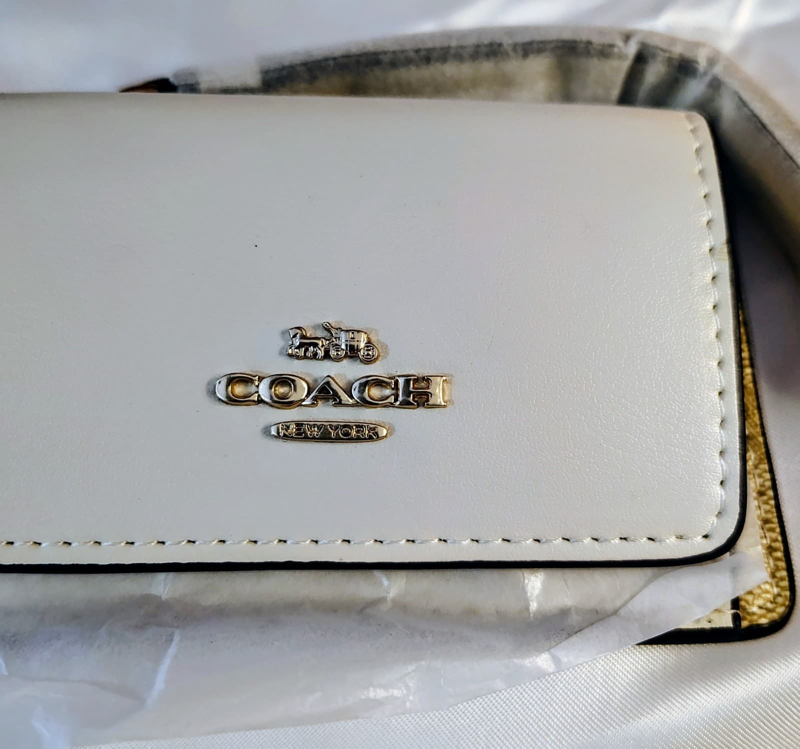 Coach Trifold Wallet NIB White Logo - Thumbnail 7