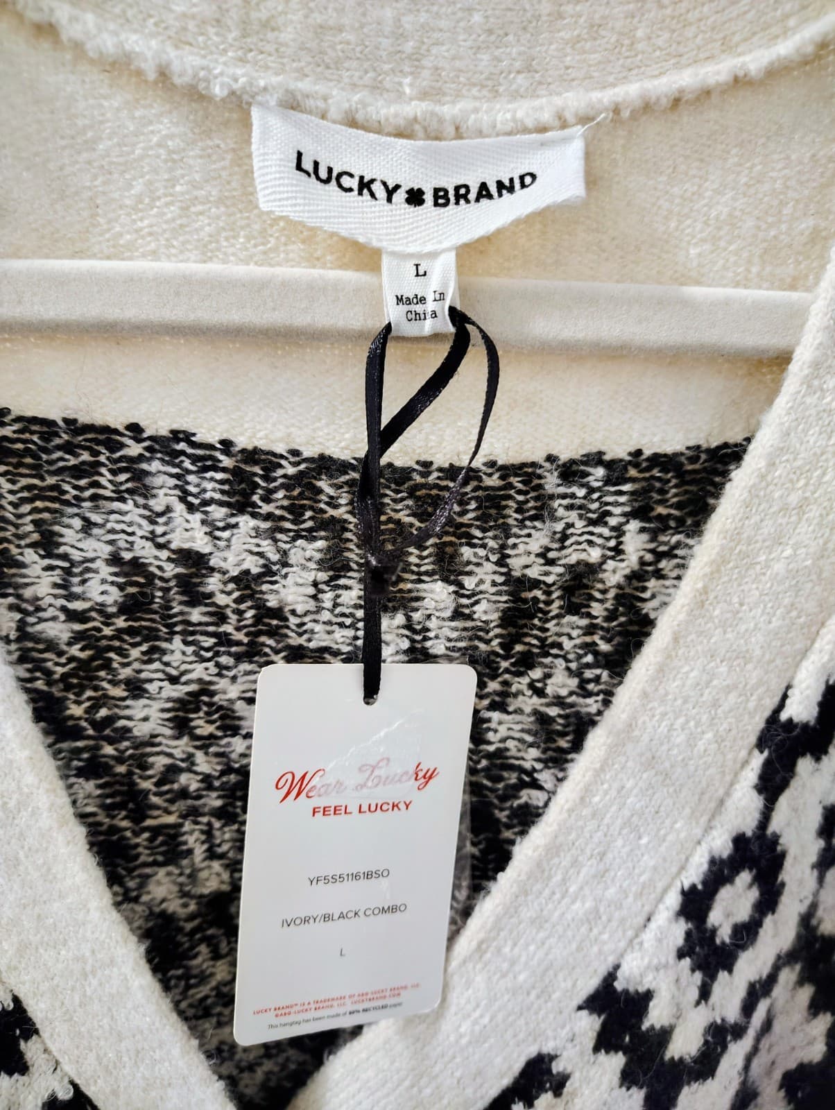 NWT Lucky Brand Cardigan With Waist Belt, Women's Large, MSRP $119 - Thumbnail 4