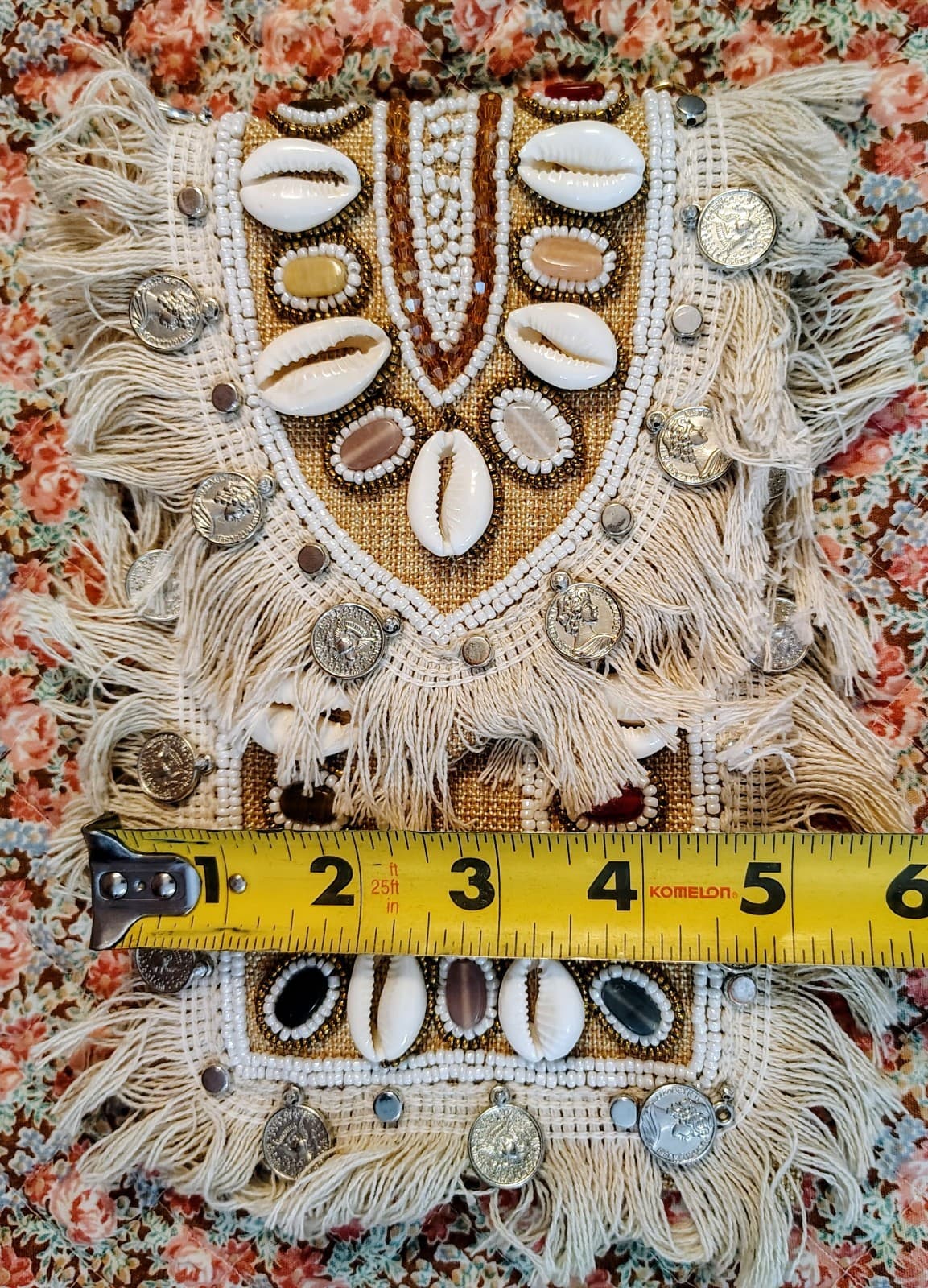 Bohemian Wallet Clutch With Coins, Shells, Beads - Thumbnail 7