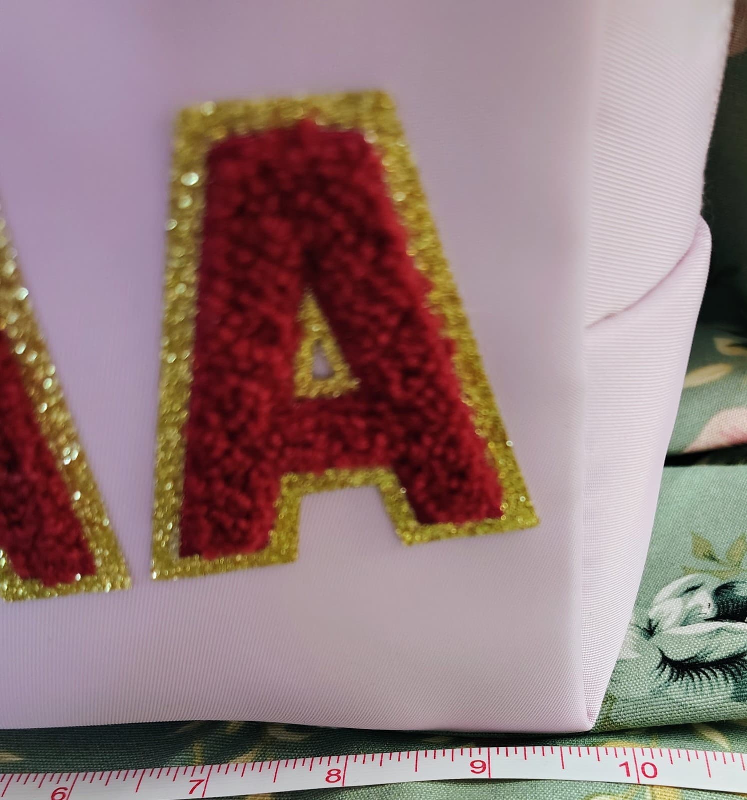 NWT Mama Pouch Cosmetic Bag Varsity Letters - Thumbnail 6