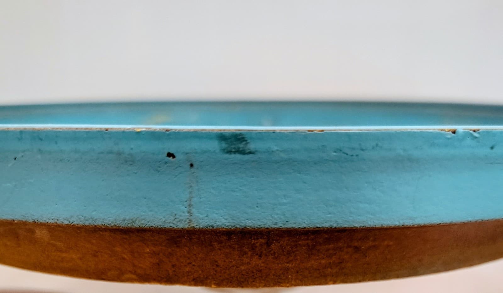 Hobby Lobby Mirror, Turquoise Round Wood Frame - Thumbnail 4
