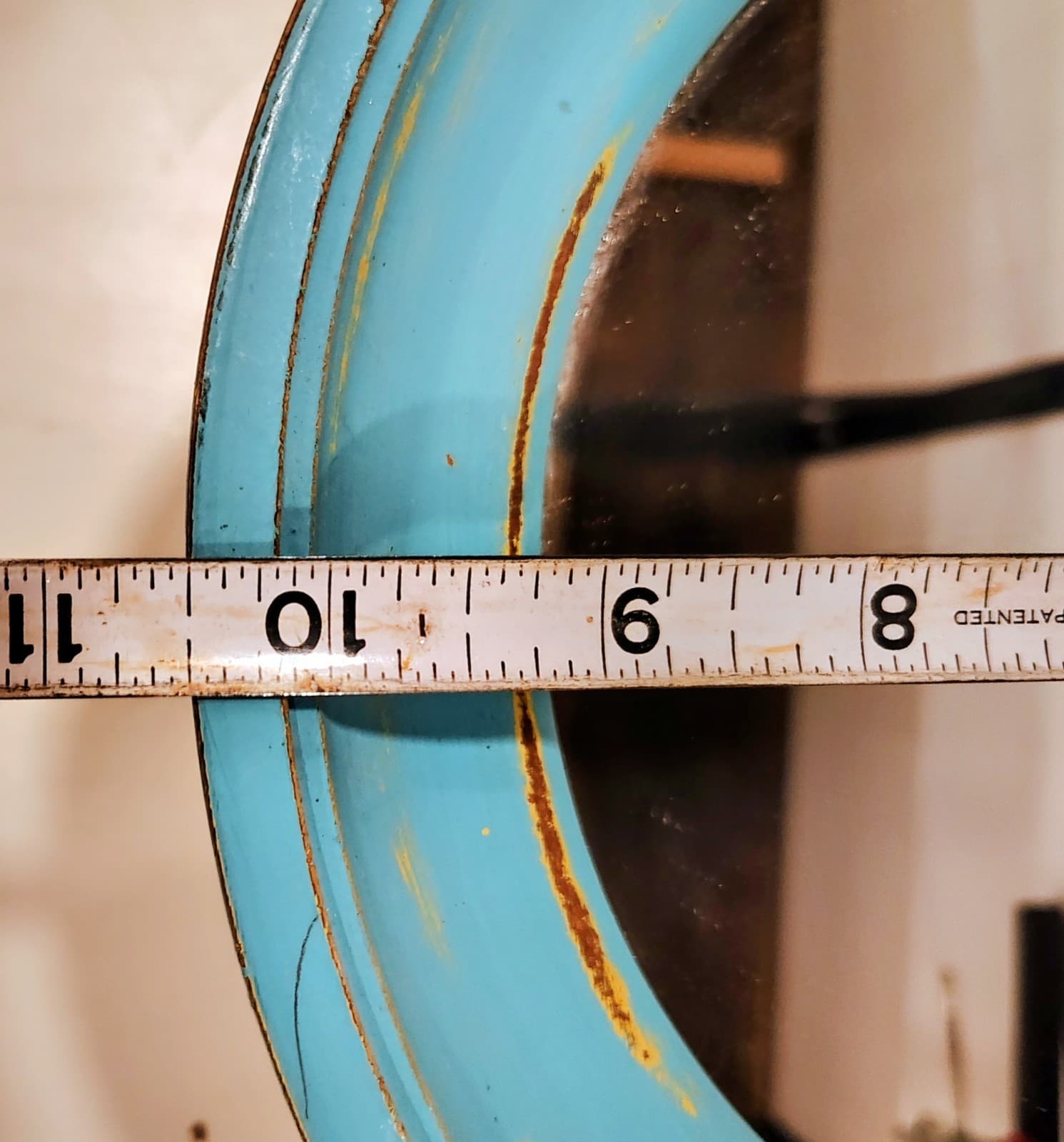 Hobby Lobby Mirror, Turquoise Round Wood Frame - Thumbnail 3