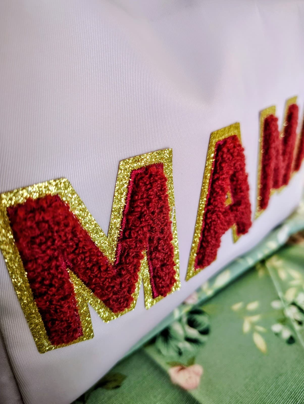 NWT Mama Pouch Cosmetic Bag Varsity Letters - Thumbnail 3