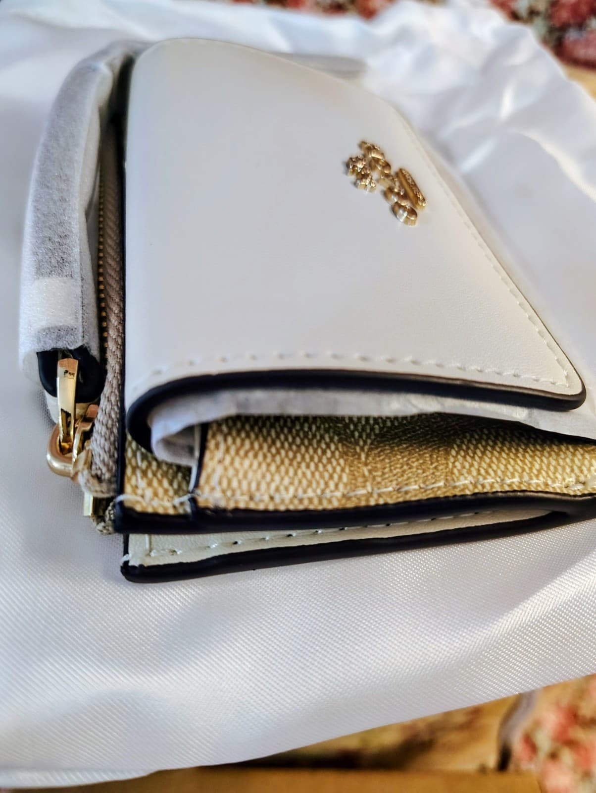 Coach Trifold Wallet NIB White Logo - Thumbnail 12