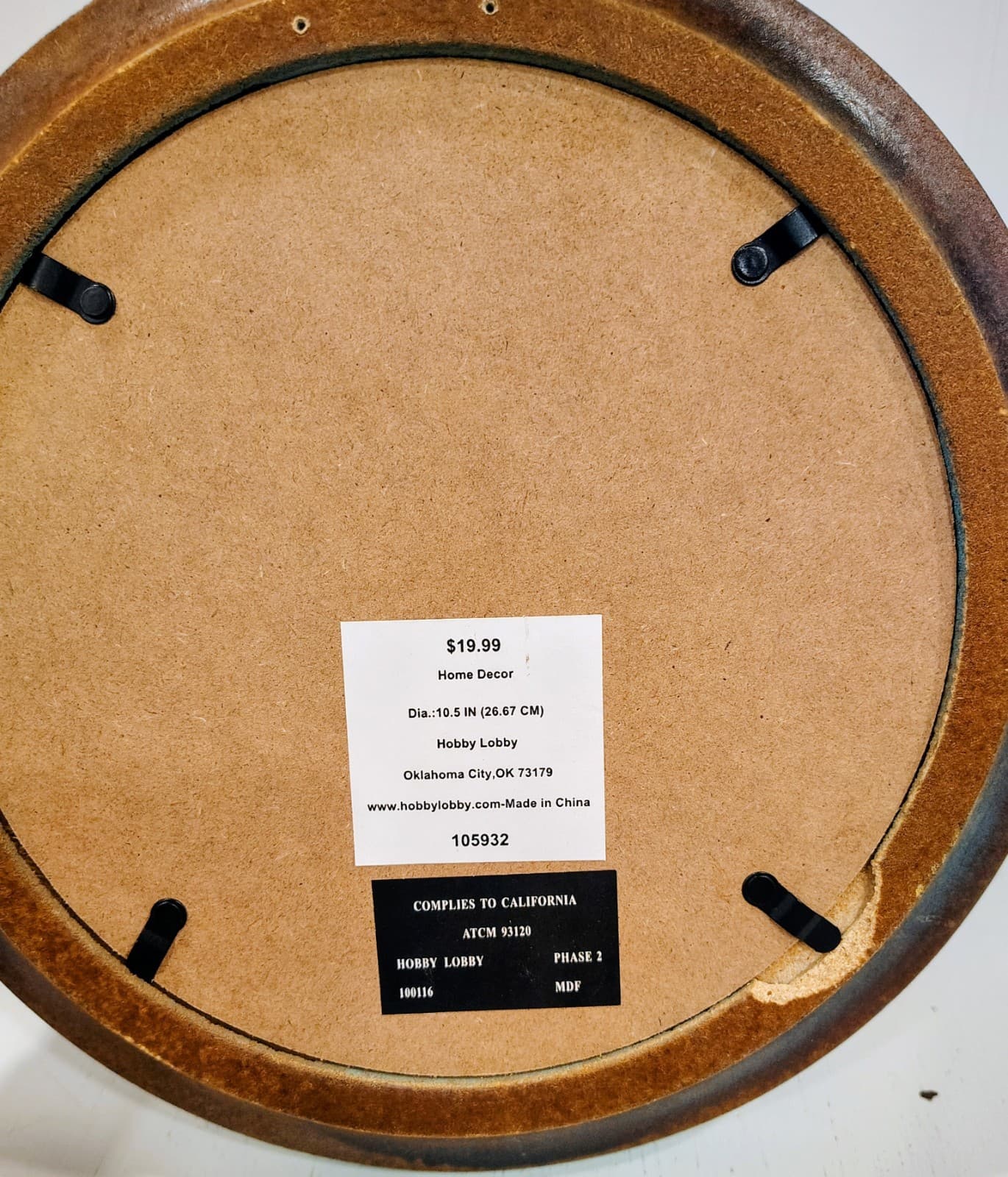 Hobby Lobby Mirror, Turquoise Round Wood Frame - Thumbnail 5