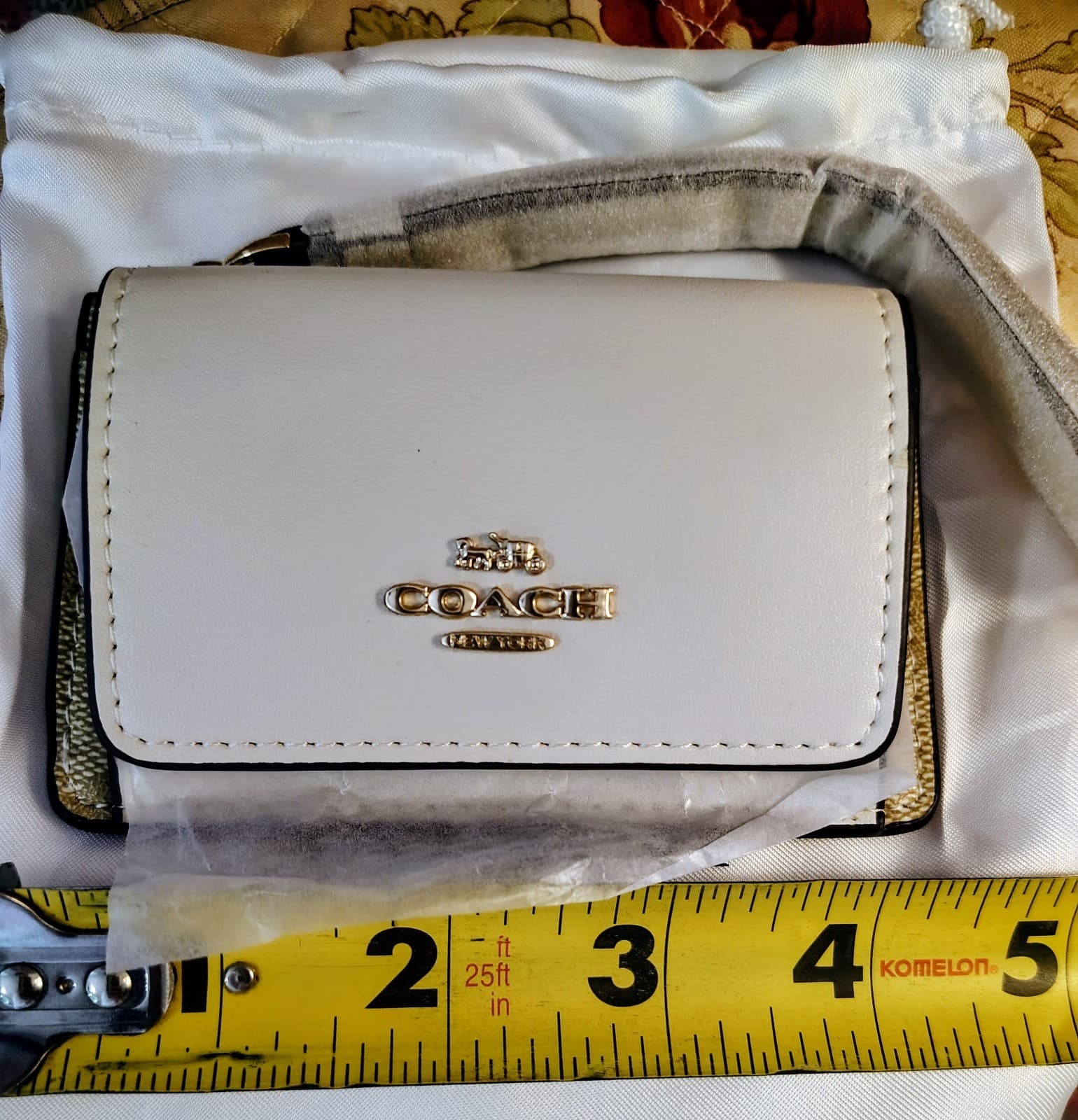Coach Trifold Wallet NIB White Logo - Thumbnail 3