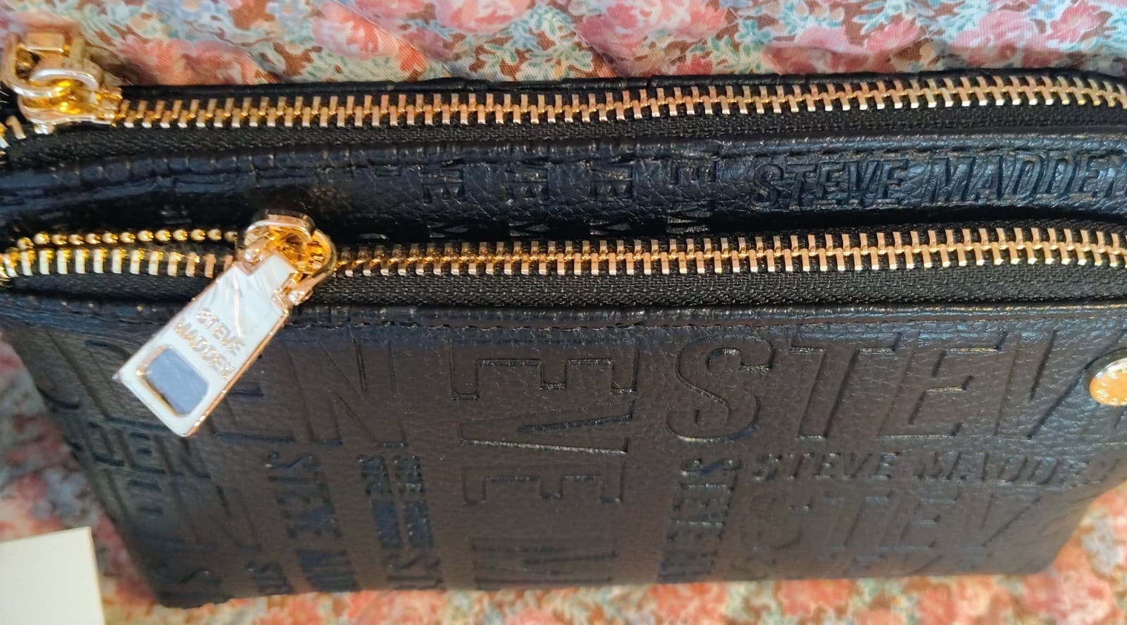 NWT Steve Madden Black Wallet Wristlet With Strap, MSRP $52 - Thumbnail 5