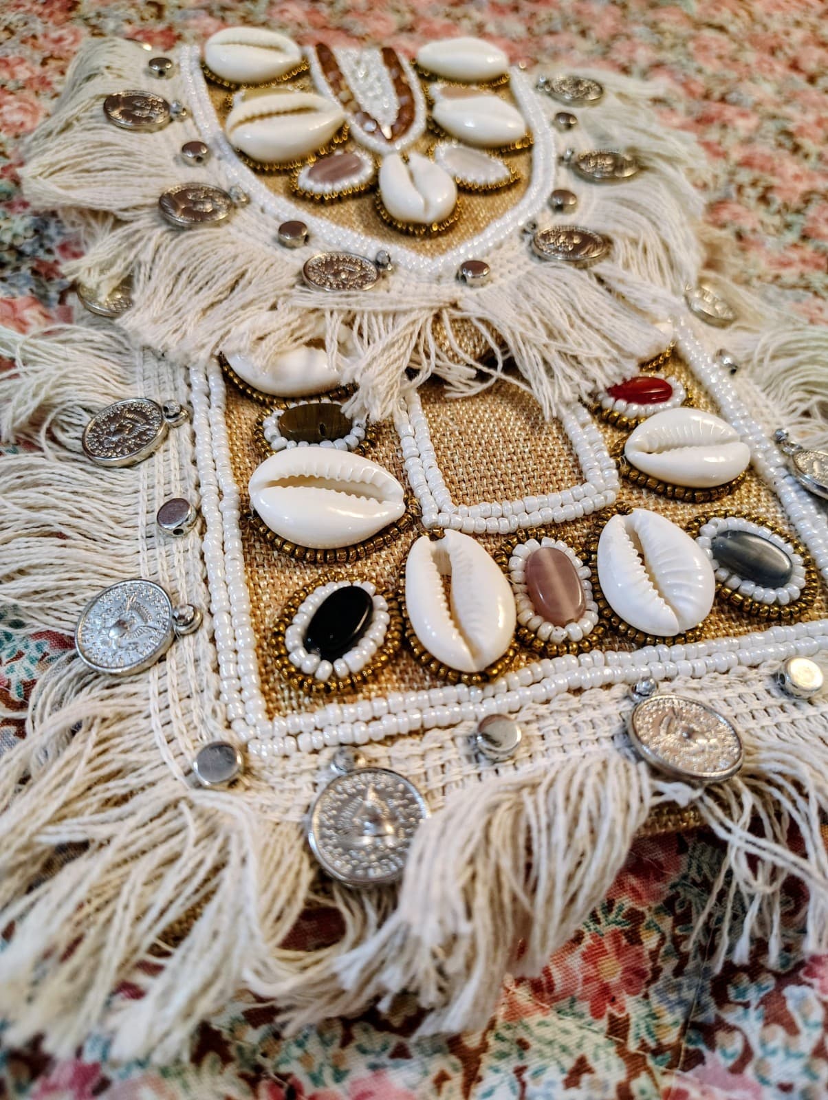 Bohemian Wallet Clutch With Coins, Shells, Beads - Thumbnail 14