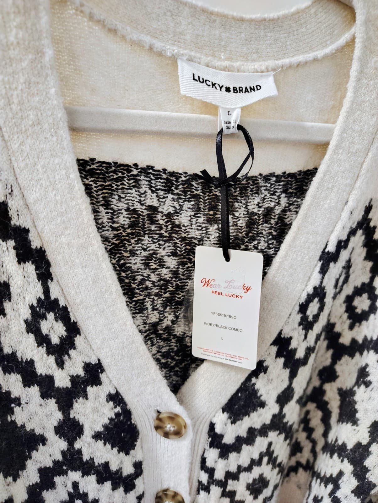 NWT Lucky Brand Cardigan With Waist Belt, Women's Large, MSRP $119 - Thumbnail 7