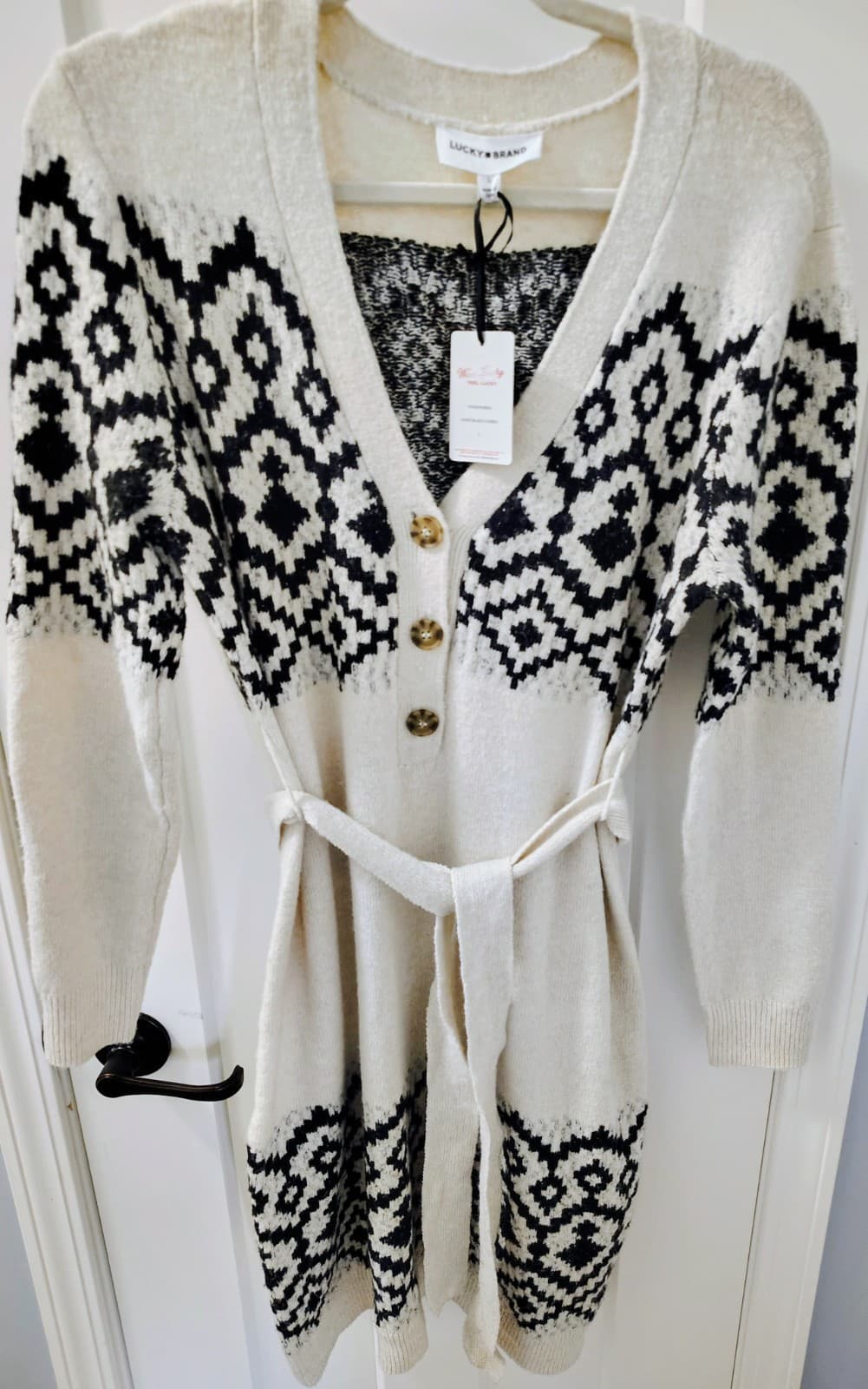 NWT Lucky Brand Cardigan With Waist Belt, Women's Large, MSRP $119 - Thumbnail 10