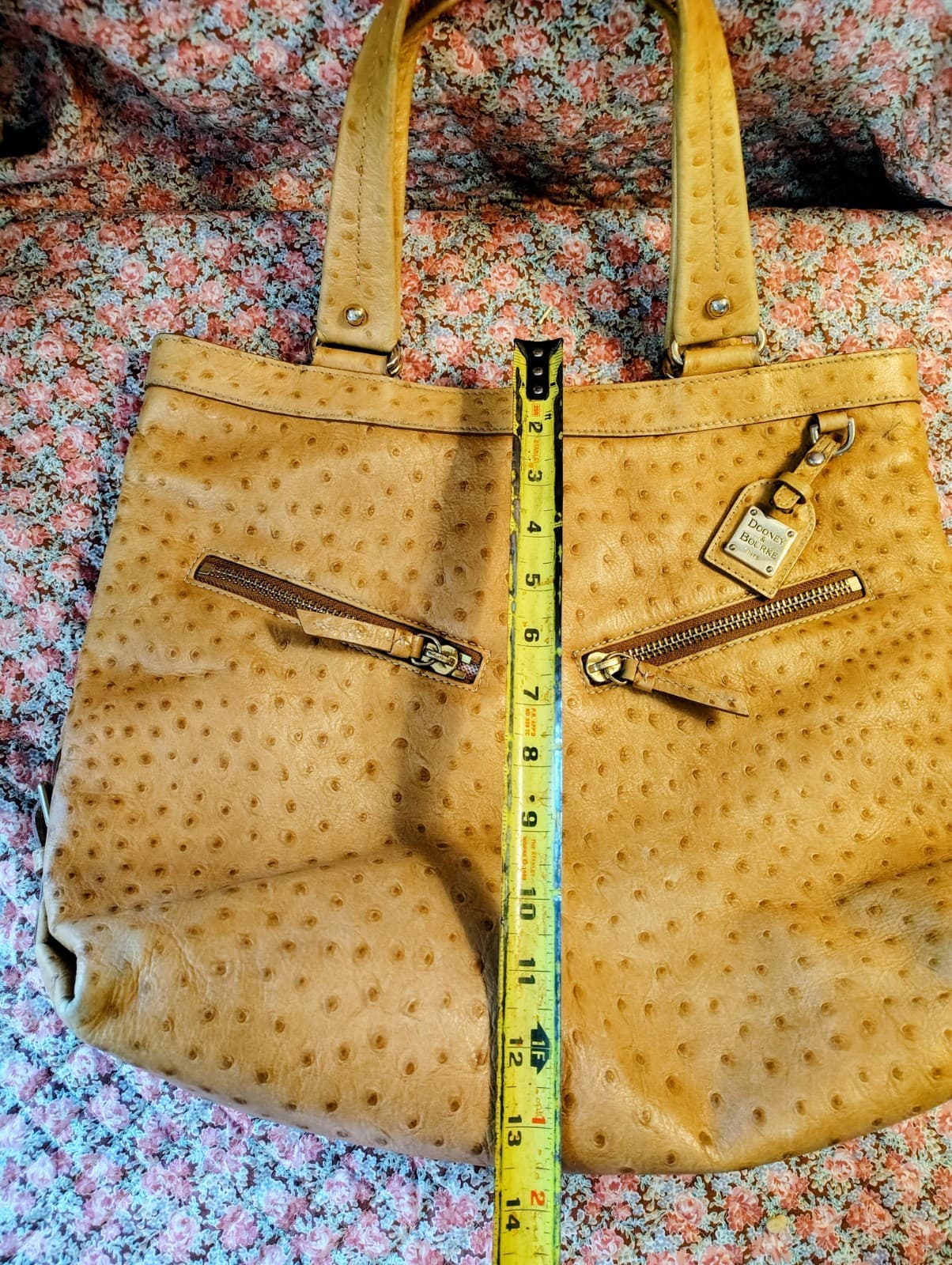 Dooney And Bourke Ostrich Leather Large Hobo Bag - Thumbnail 17