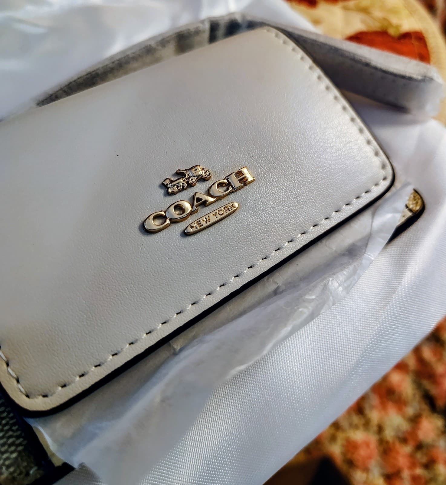 Coach Trifold Wallet NIB White Logo - Thumbnail 4