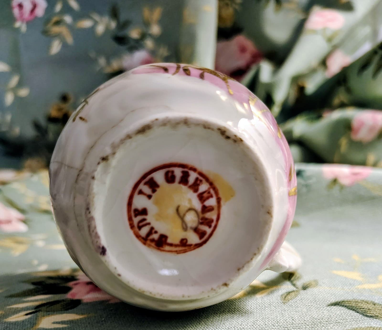 Vintage 1890-1900 German Porcelain Cup Handpainted - Thumbnail 6