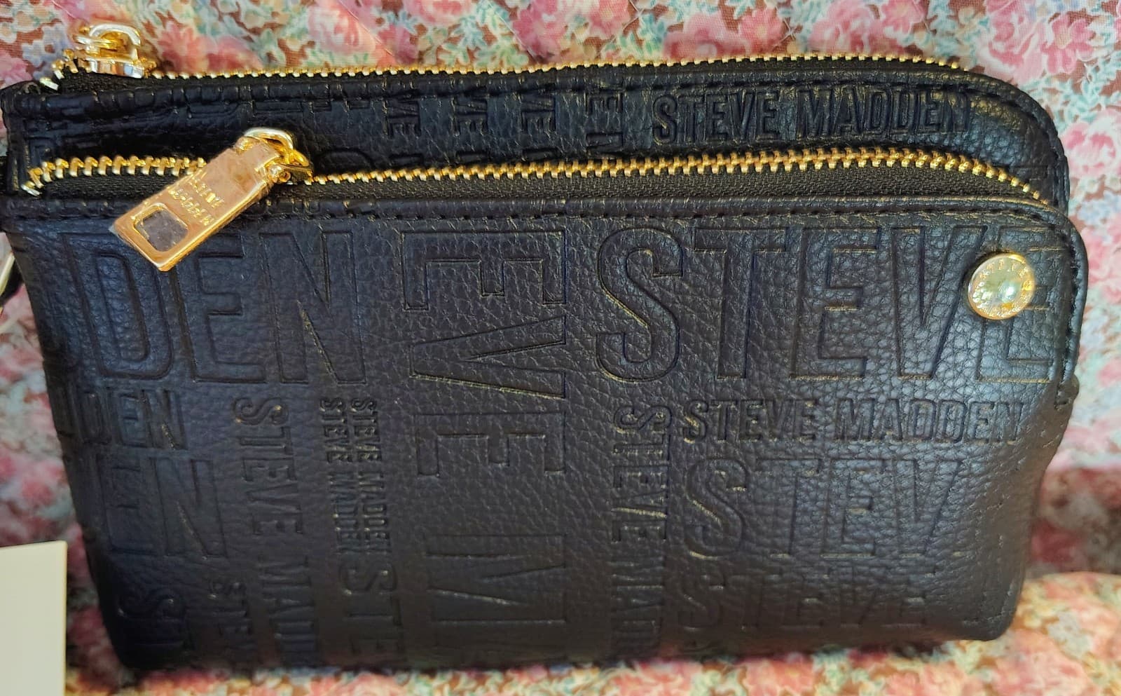 NWT Steve Madden Black Wallet Wristlet With Strap, MSRP $52 - Thumbnail 6