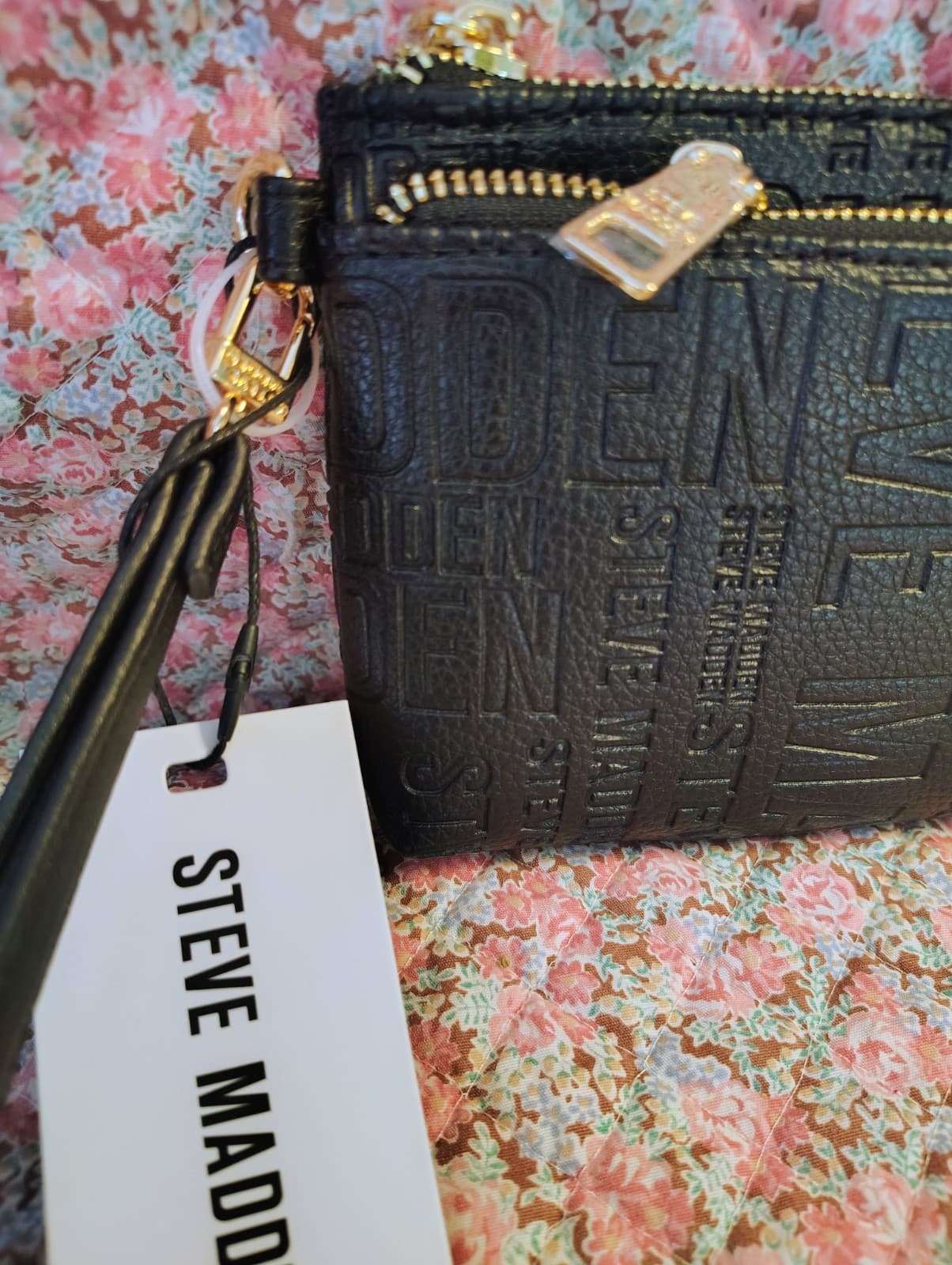 NWT Steve Madden Black Wallet Wristlet With Strap, MSRP $52 - Thumbnail 4