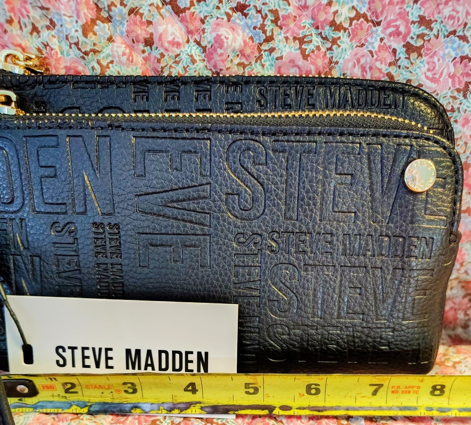 NWT Steve Madden Black Wallet Wristlet With Strap, MSRP $52 - Thumbnail 10