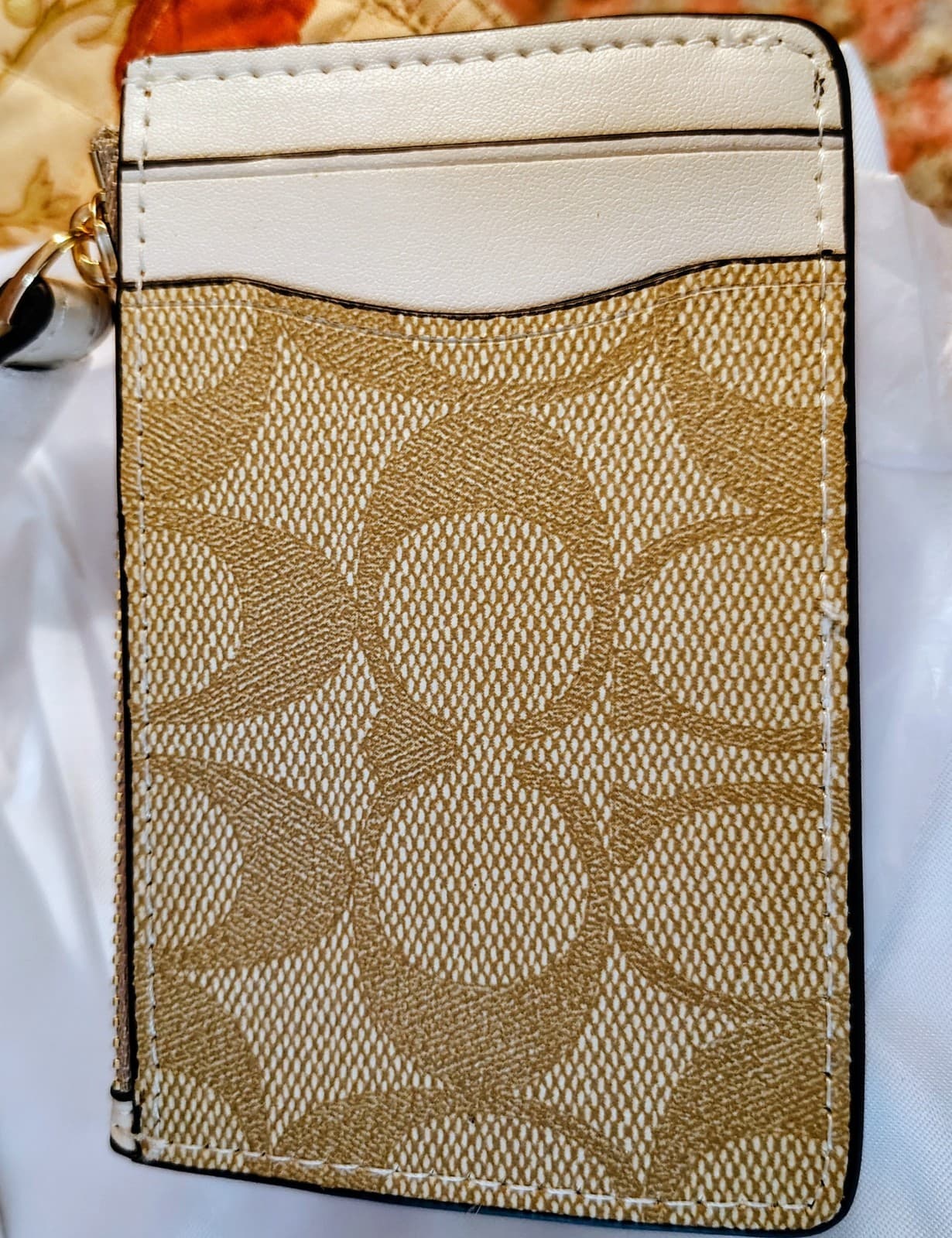 Coach Trifold Wallet NIB White Logo - Thumbnail 8