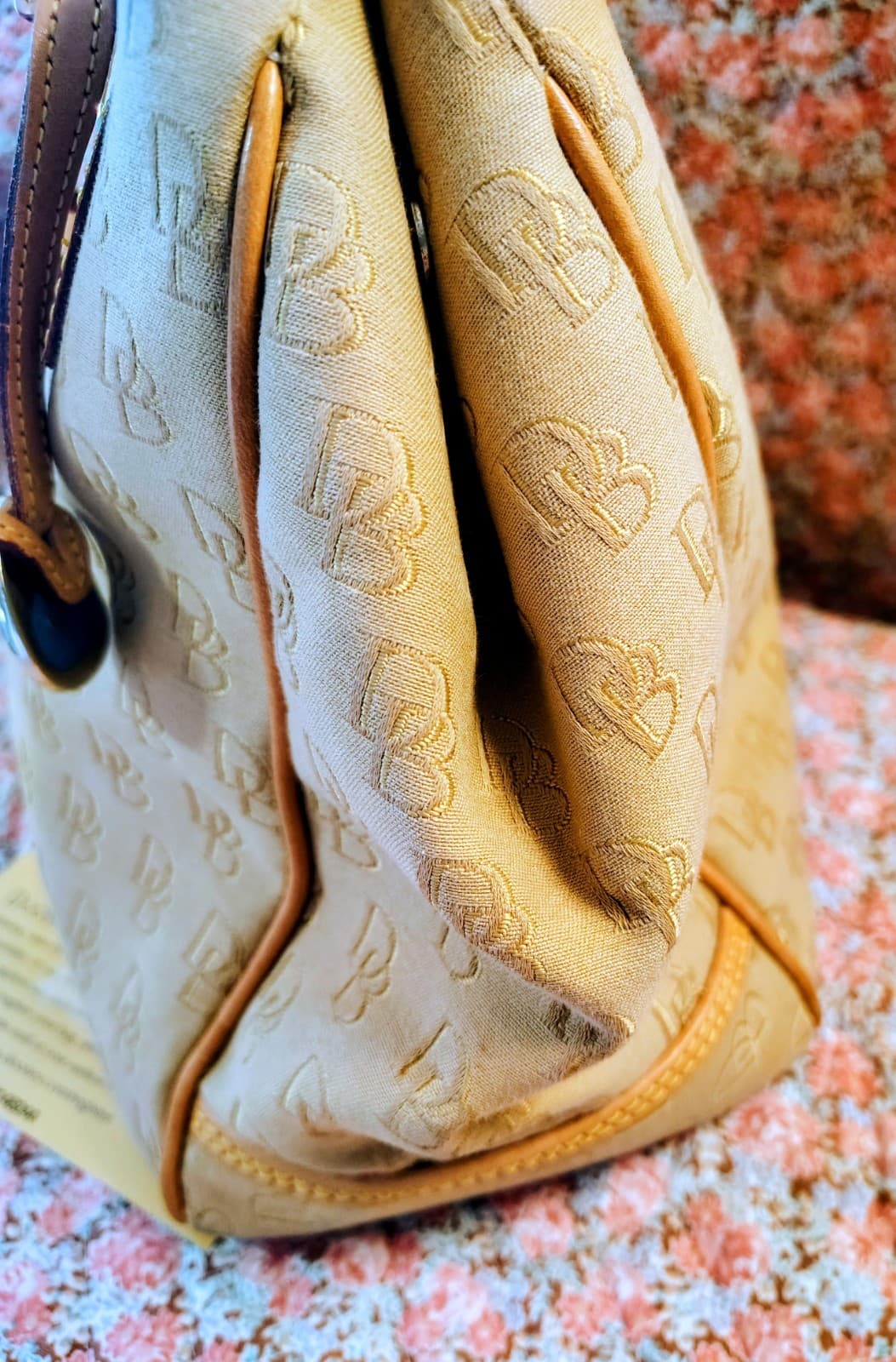 Dooney And Bourke Large Satchel Tote Bag, Duck Charm, COA - Thumbnail 6