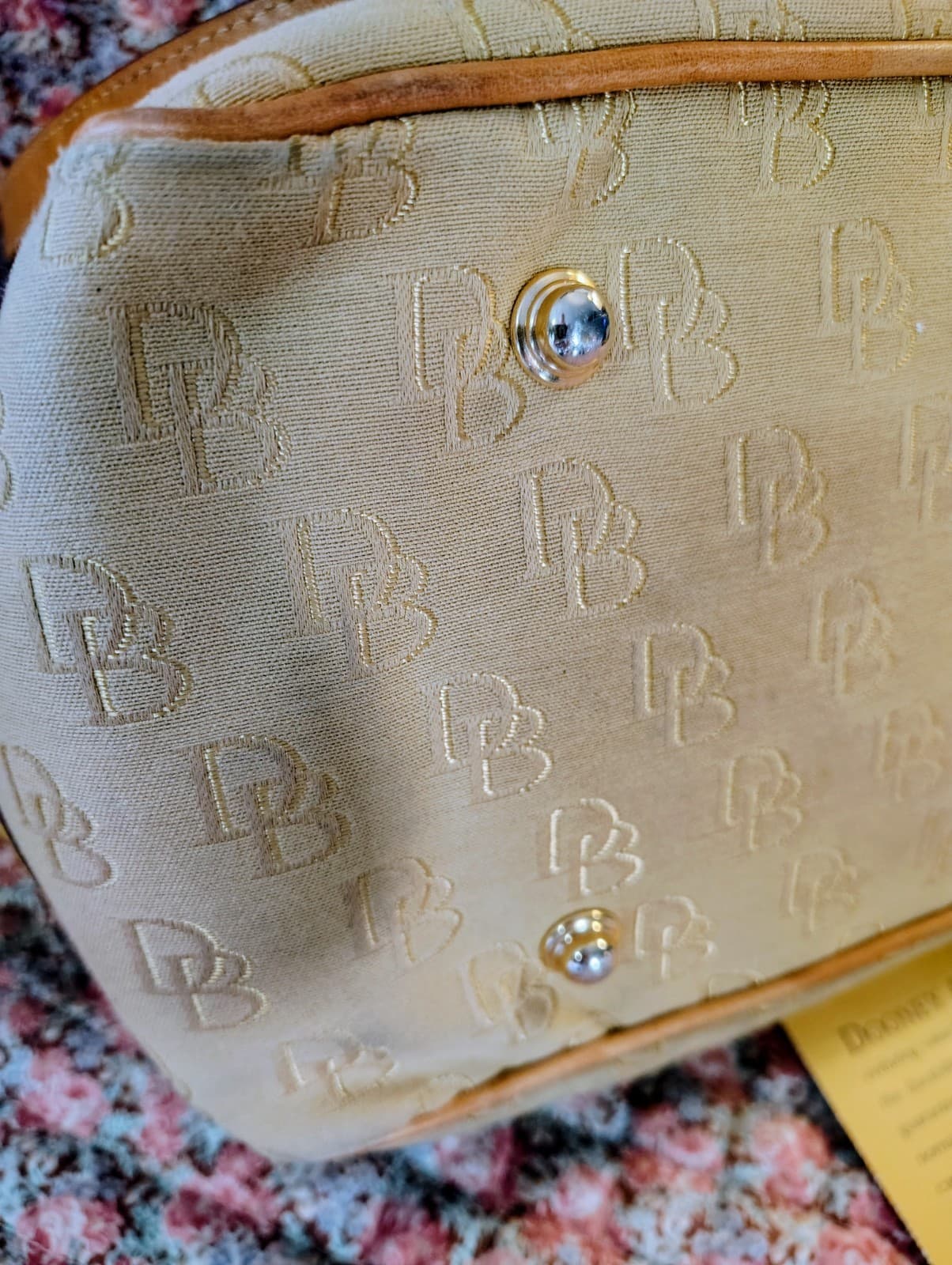 Dooney And Bourke Large Satchel Tote Bag, Duck Charm, COA - Thumbnail 16