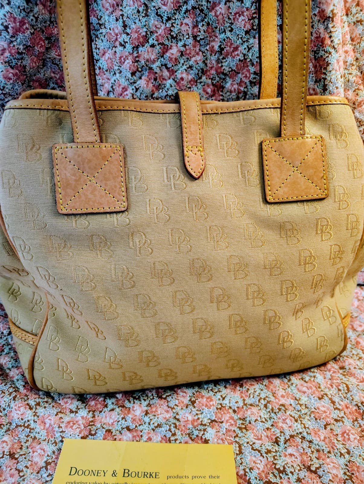 Dooney And Bourke Large Satchel Tote Bag, Duck Charm, COA - Thumbnail 17