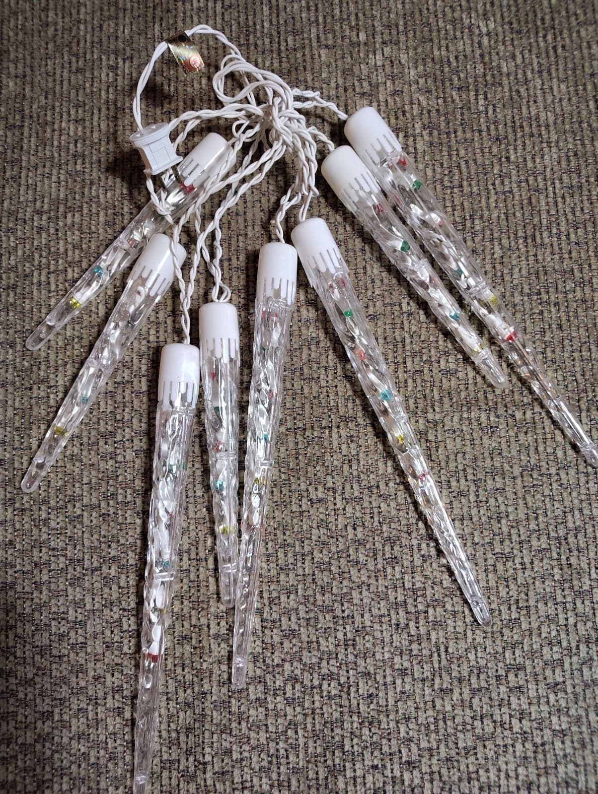Multicolor Icicle string lights String Of 8 Multicolored Lights Working - Thumbnail 3