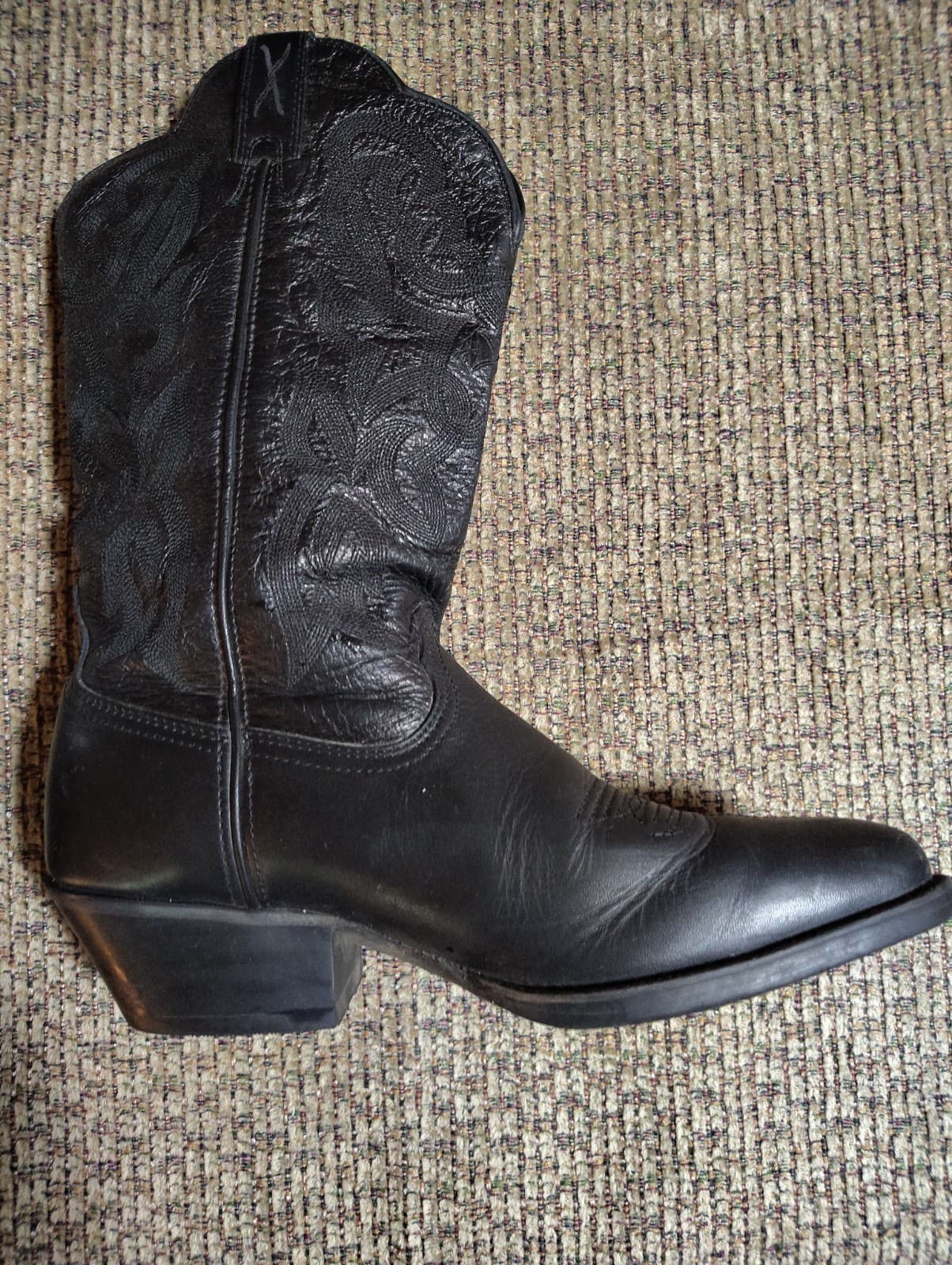 Twisted X Black Leather Womens Boots Western Cowboy Boots Size 8 C - Thumbnail 4