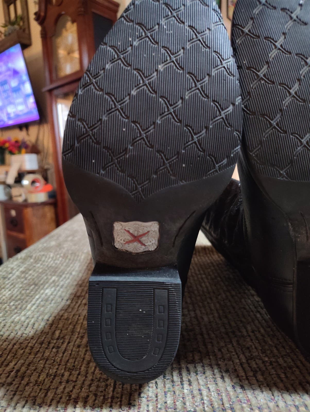 Twisted X Black Leather Womens Boots Western Cowboy Boots Size 8 C - Thumbnail 9