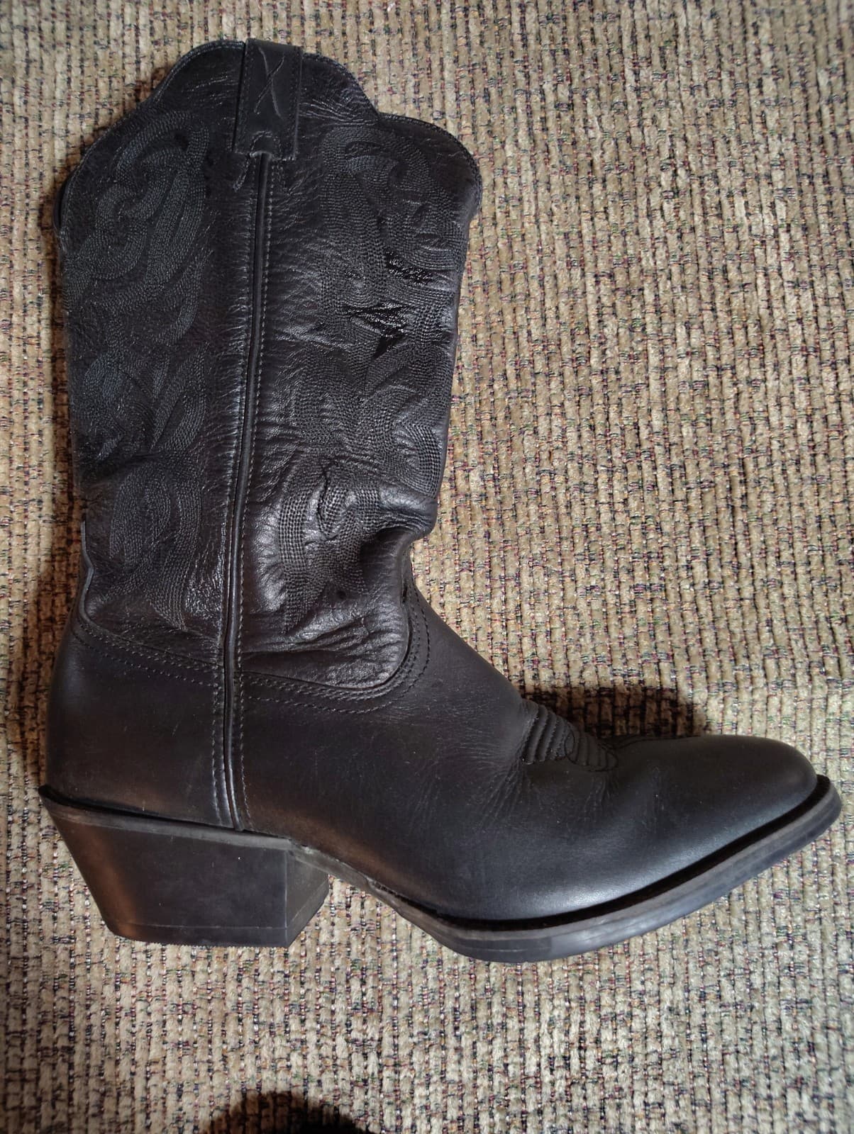 Twisted X Black Leather Womens Boots Western Cowboy Boots Size 8 C - Thumbnail 3