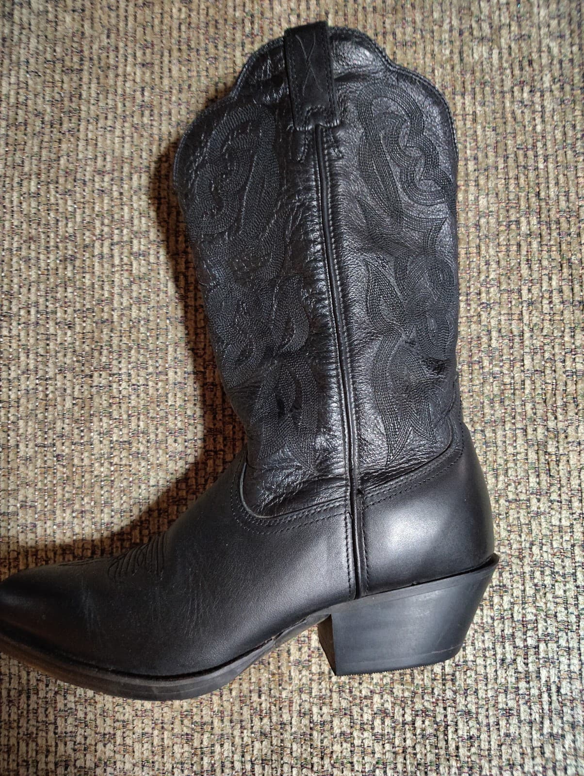 Twisted X Black Leather Womens Boots Western Cowboy Boots Size 8 C - Thumbnail 6