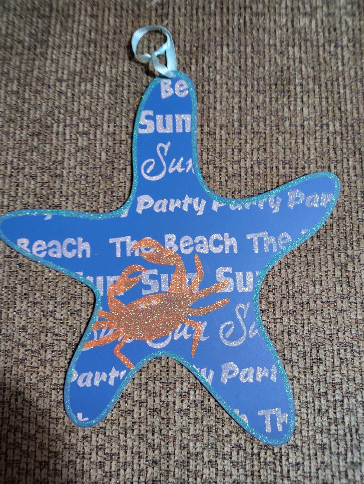 Wood Starfish Beach Relax Sun Party Hanging Sign Door Plaque Decoration