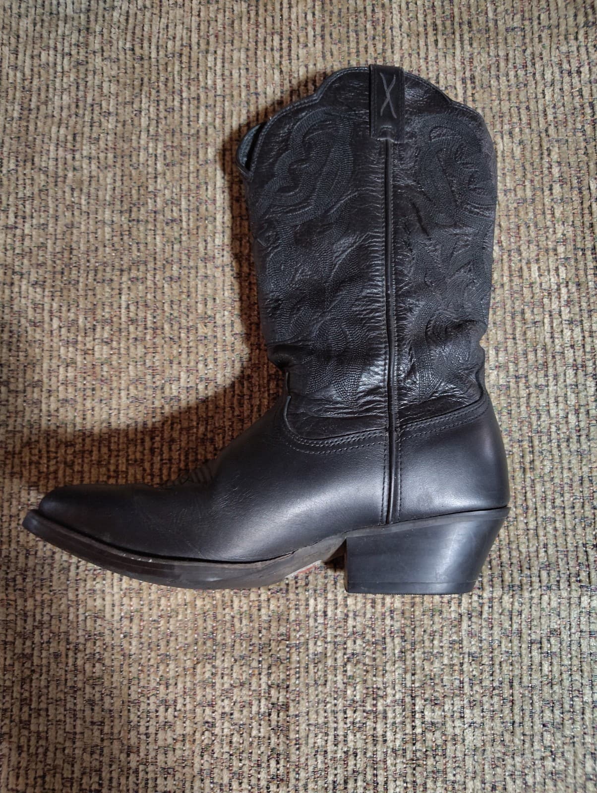 Twisted X Black Leather Womens Boots Western Cowboy Boots Size 8 C - Thumbnail 5