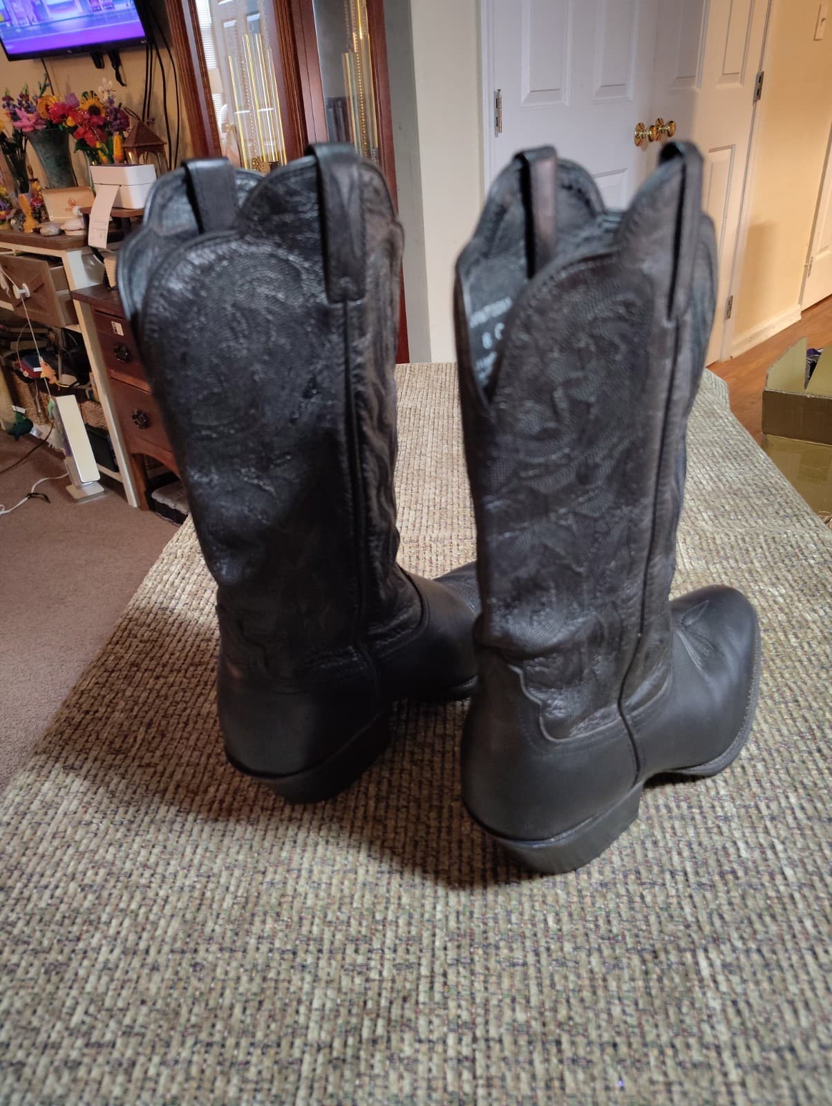 Twisted X Black Leather Womens Boots Western Cowboy Boots Size 8 C - Thumbnail 2