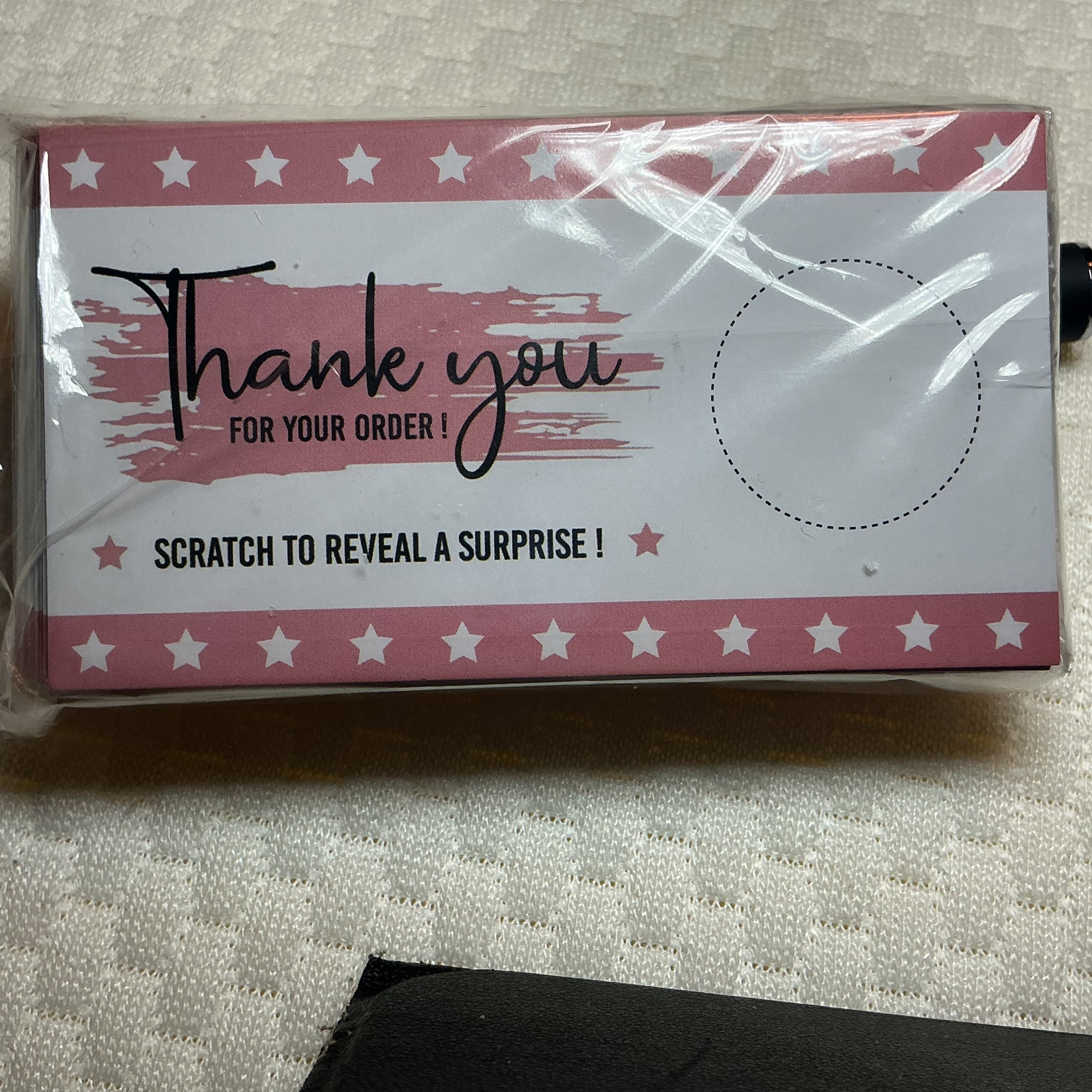 ★ 50 Scratch-Off Thank You Cards | Reveal a Surprise Discount | Small Business - Thumbnail 2