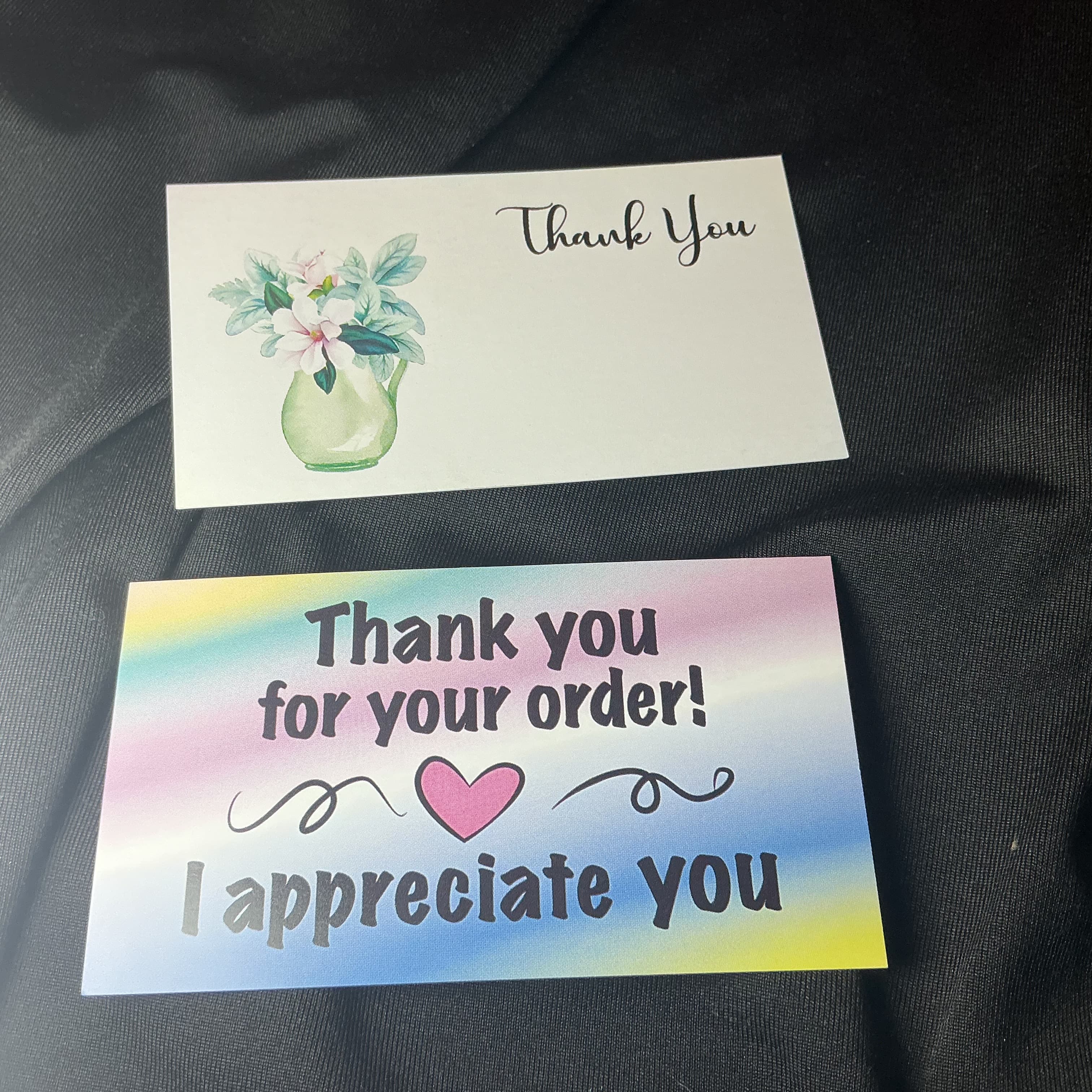 ★ 25 Double-Sided Thank You Cards | Small Business Package Inserts | Blank Notes