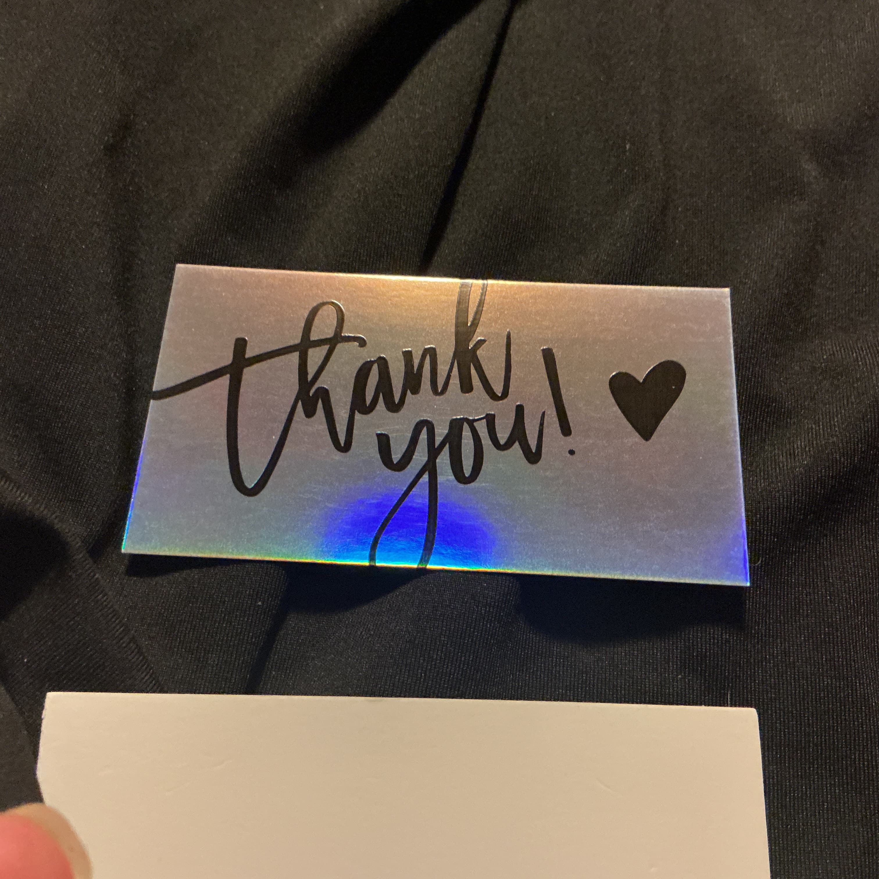 ★ 25 Holographic Thank You Cards | Blank Note Cards | Small Business Package Inserts