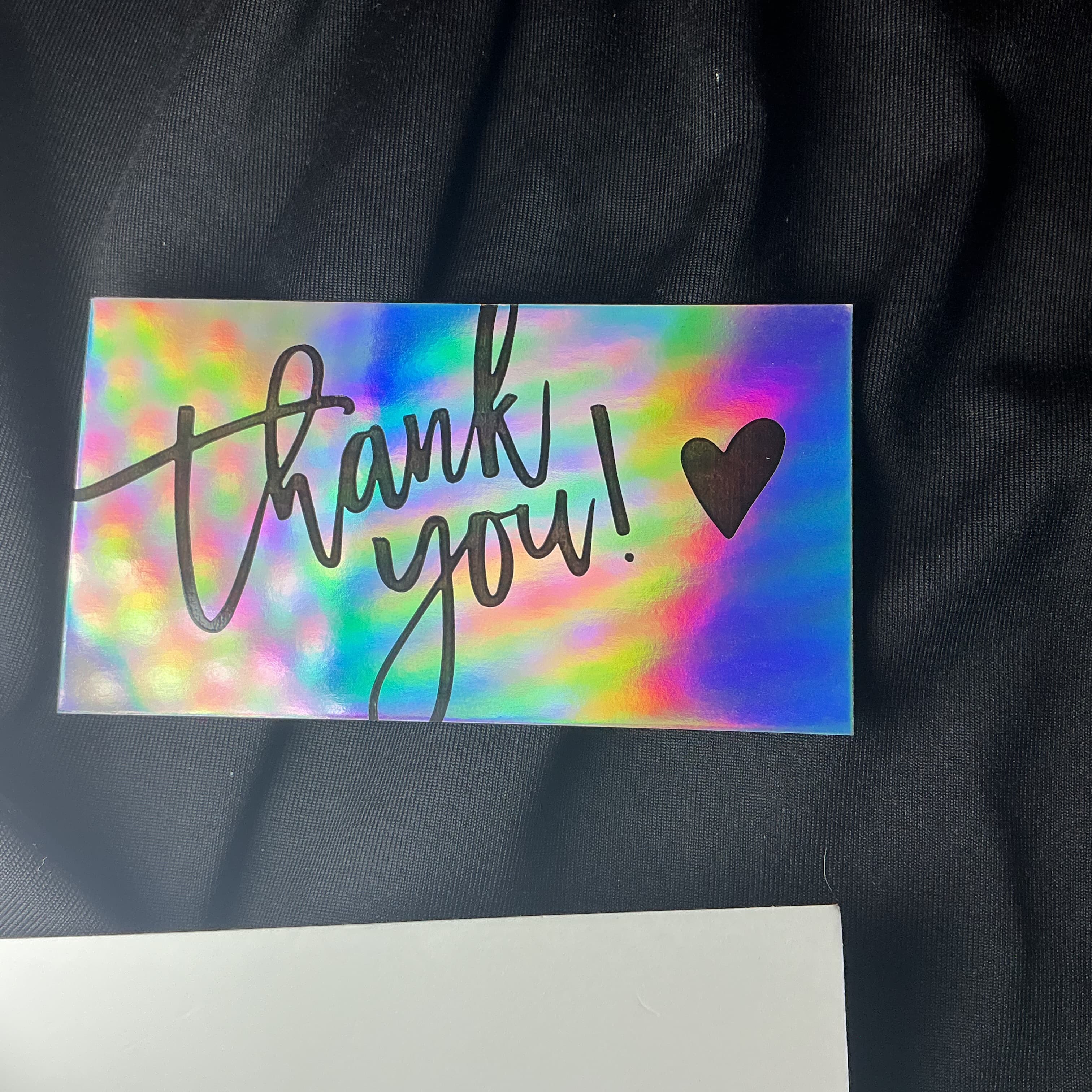 ★ 25 Holographic Thank You Cards | Blank Note Cards | Small Business Package Inserts - Thumbnail 3