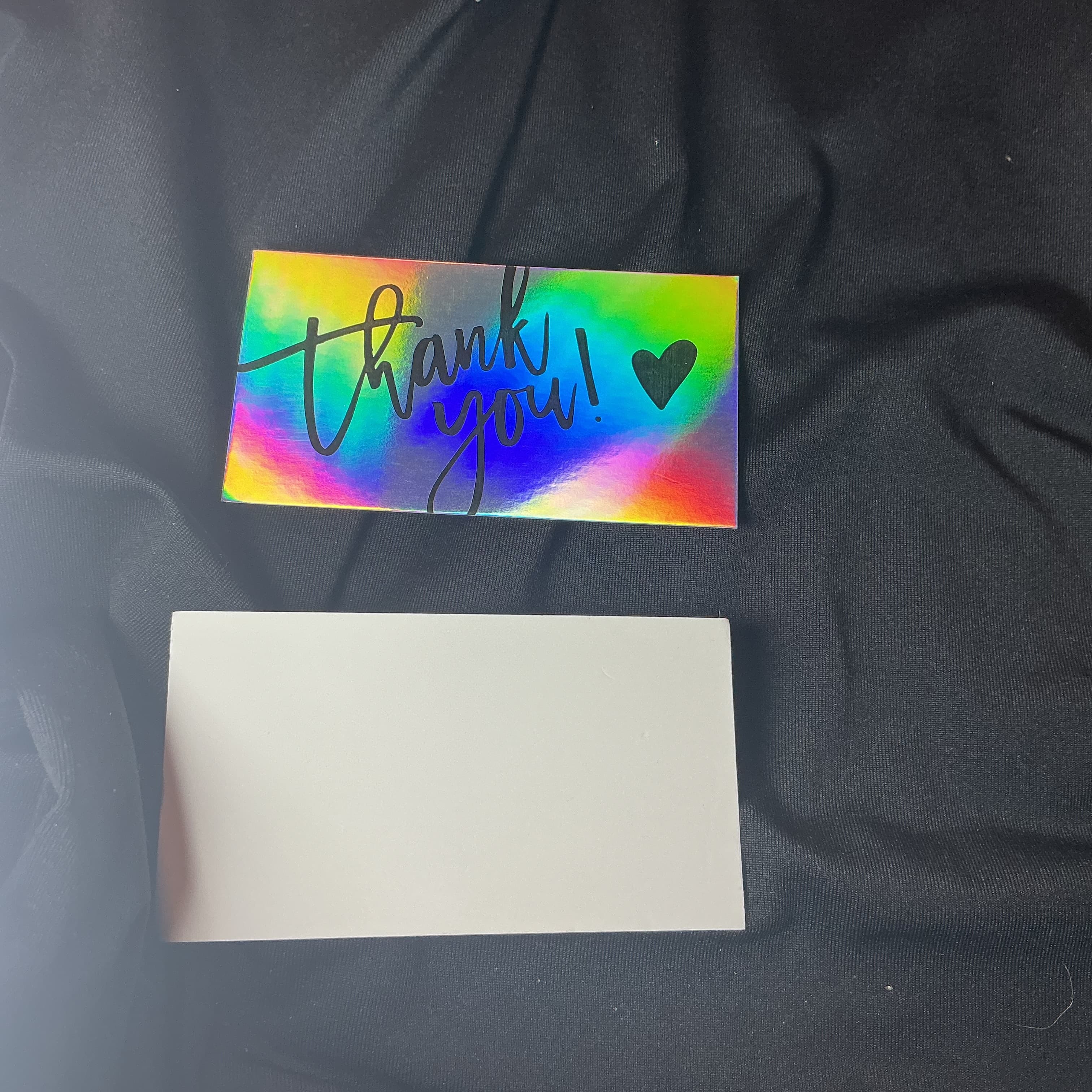 ★ 25 Holographic Thank You Cards | Blank Note Cards | Small Business Package Inserts - Thumbnail 4