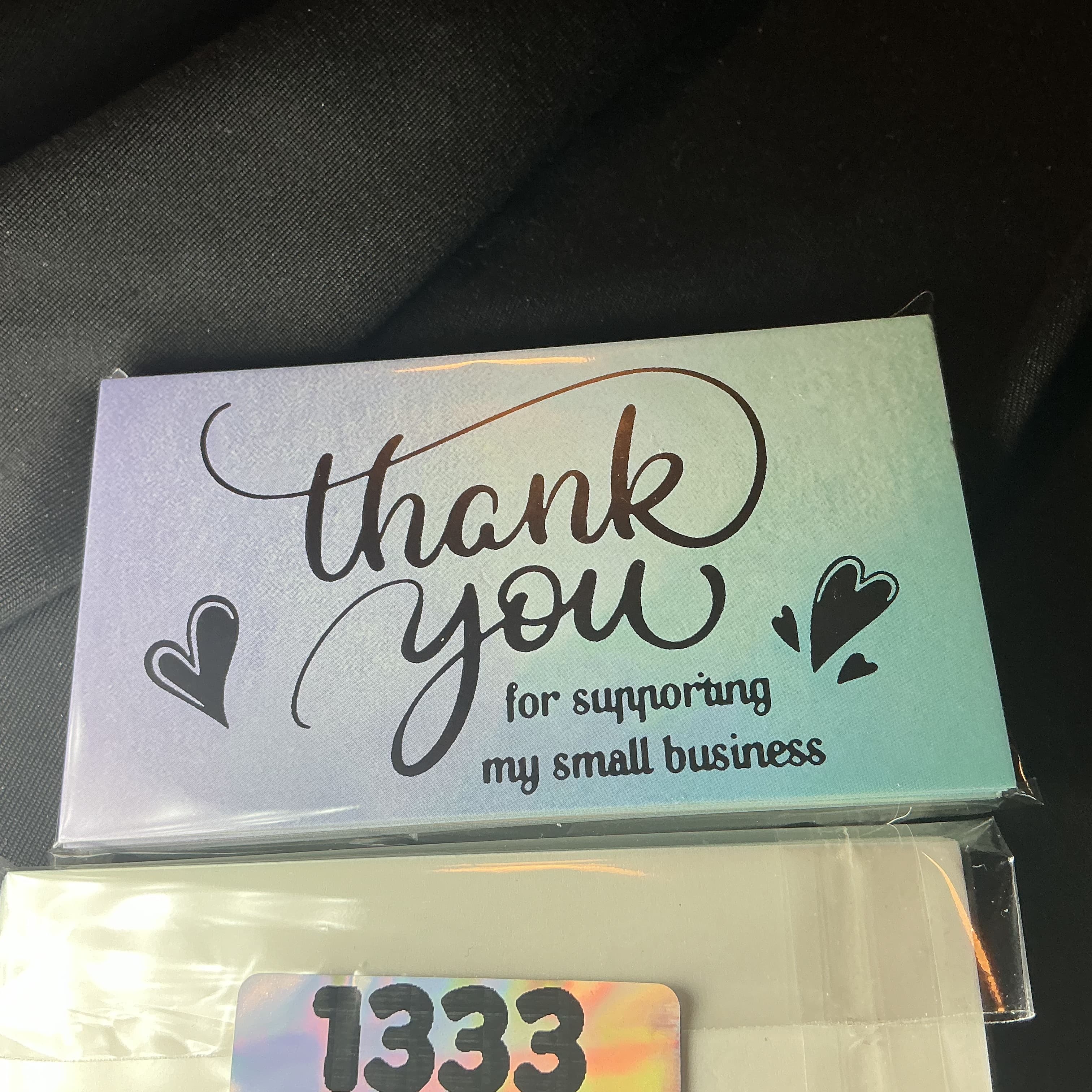 ★ 25 Thank You for Supporting My Small Business Cards Blank Back Inserts (Copy) - Thumbnail 2