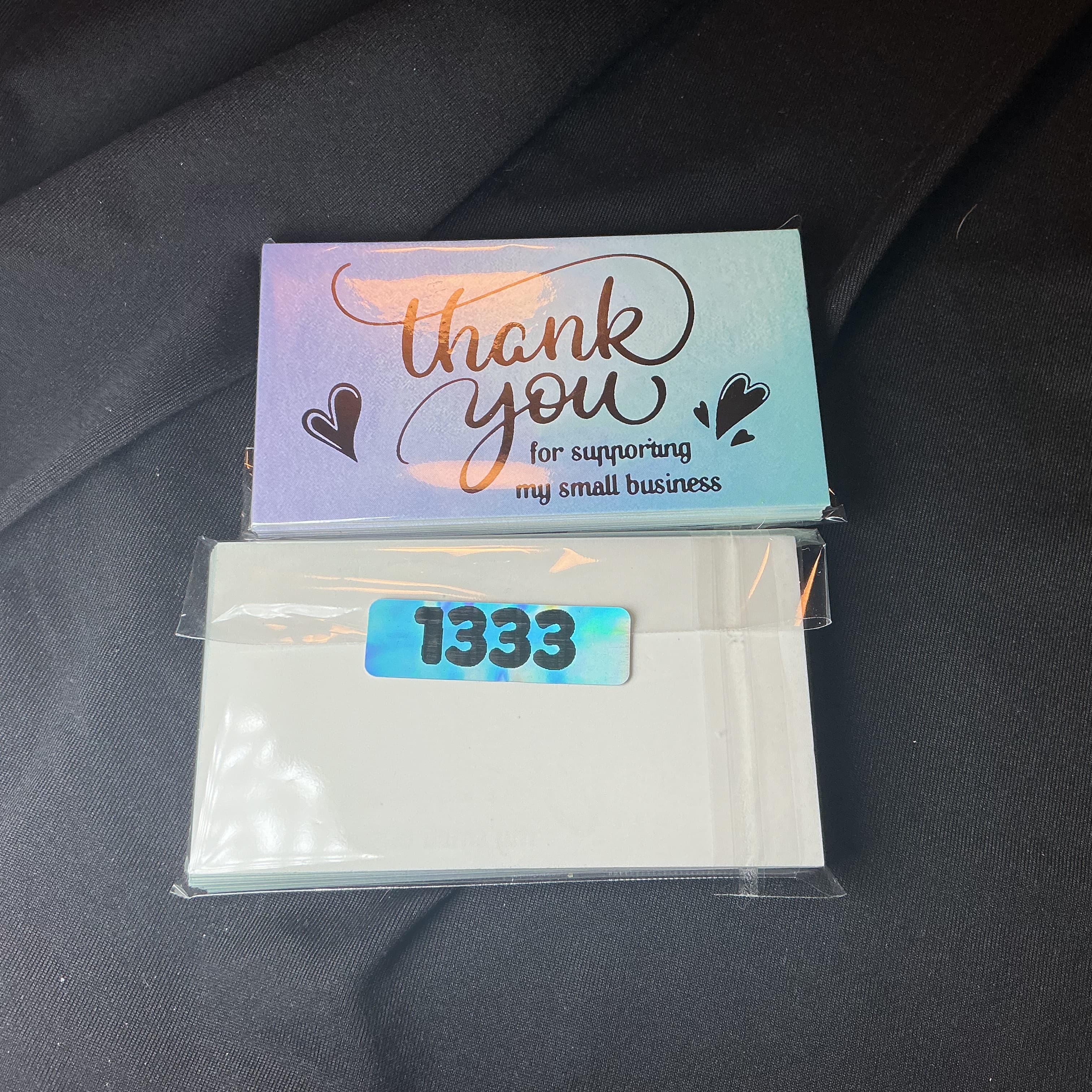 ★ 25 Thank You for Supporting My Small Business Cards Blank Back Inserts (Copy) - Thumbnail 3