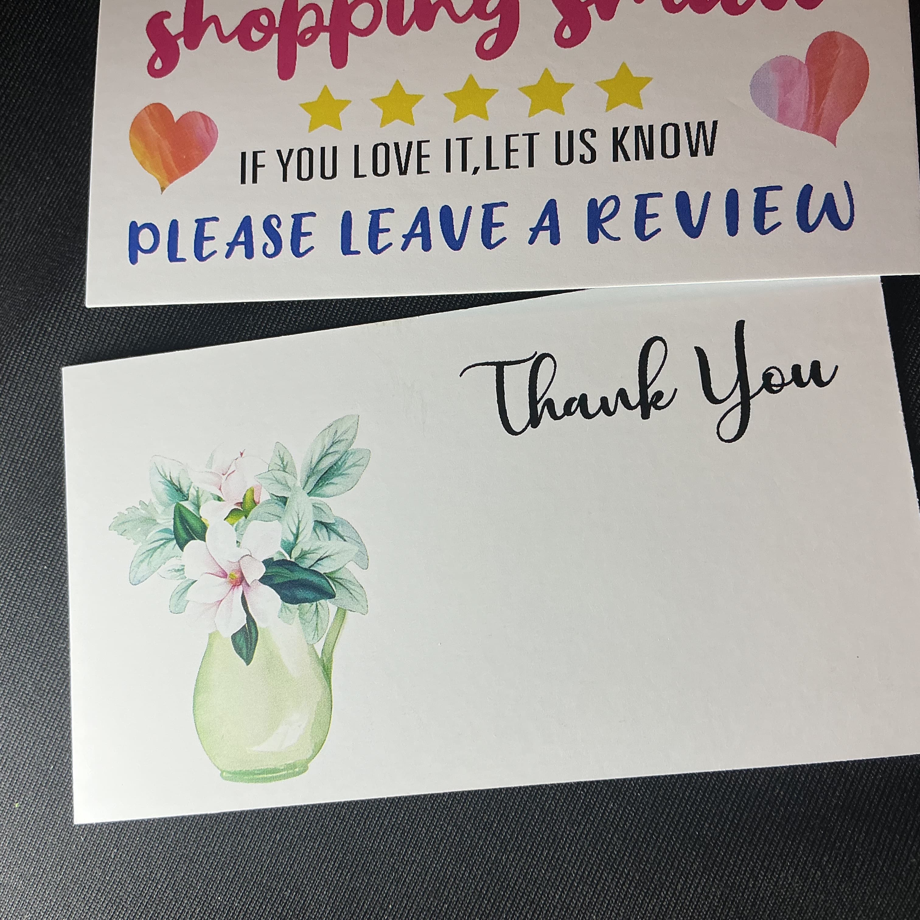 ★ 25 Double-Sided Thank You Cards Review Request Floral Blank Note Inserts - Thumbnail 4