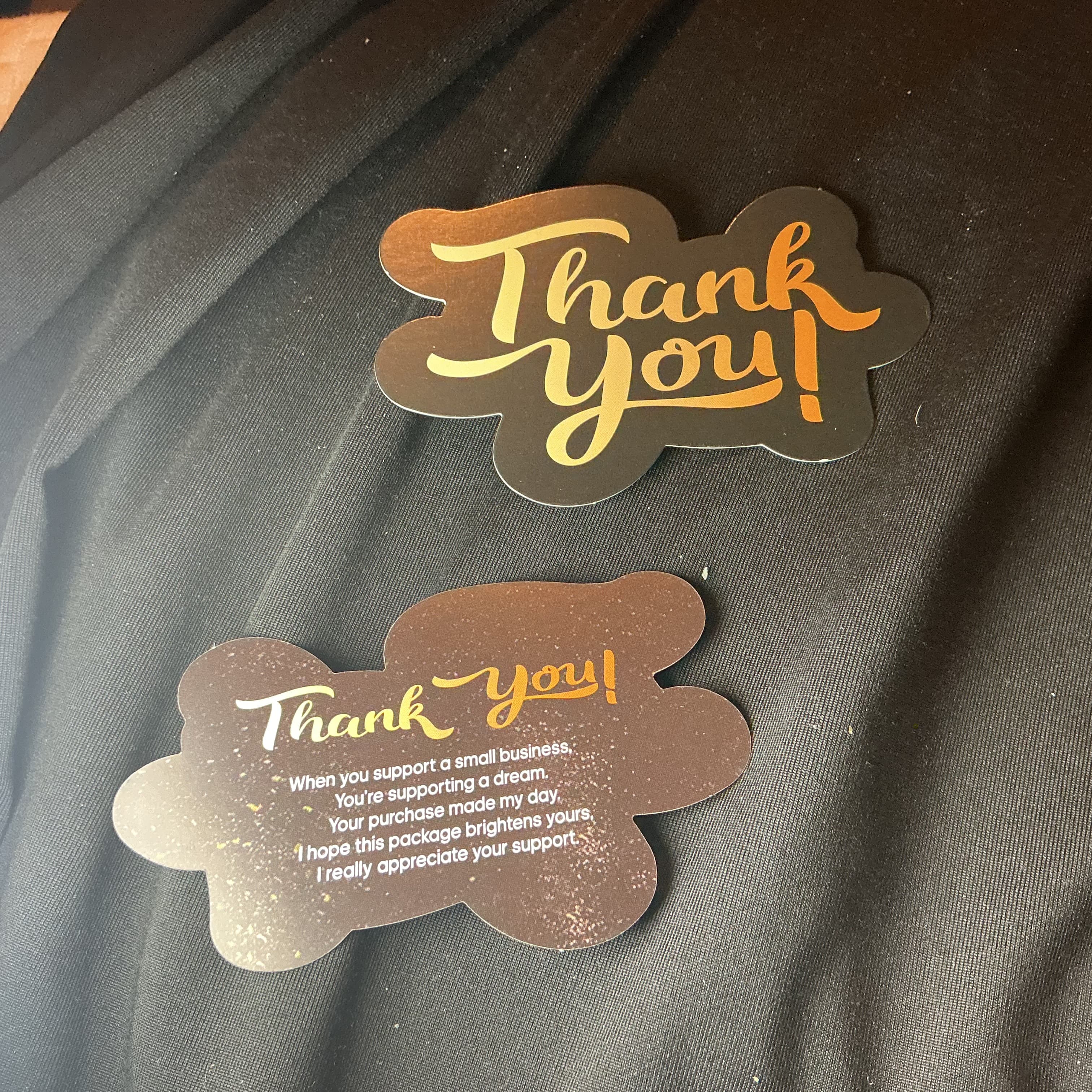 ★ 25 Die Cut Double-Sided Thank You Cards Small Business Package Inserts