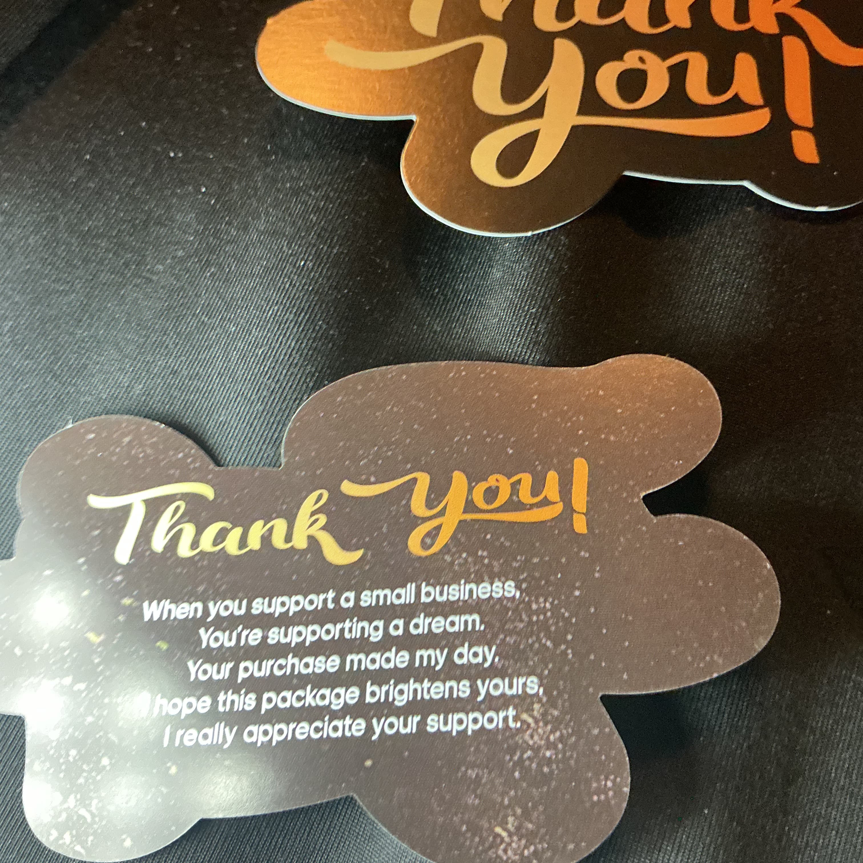 ★ 25 Die Cut Double-Sided Thank You Cards Small Business Package Inserts - Thumbnail 2