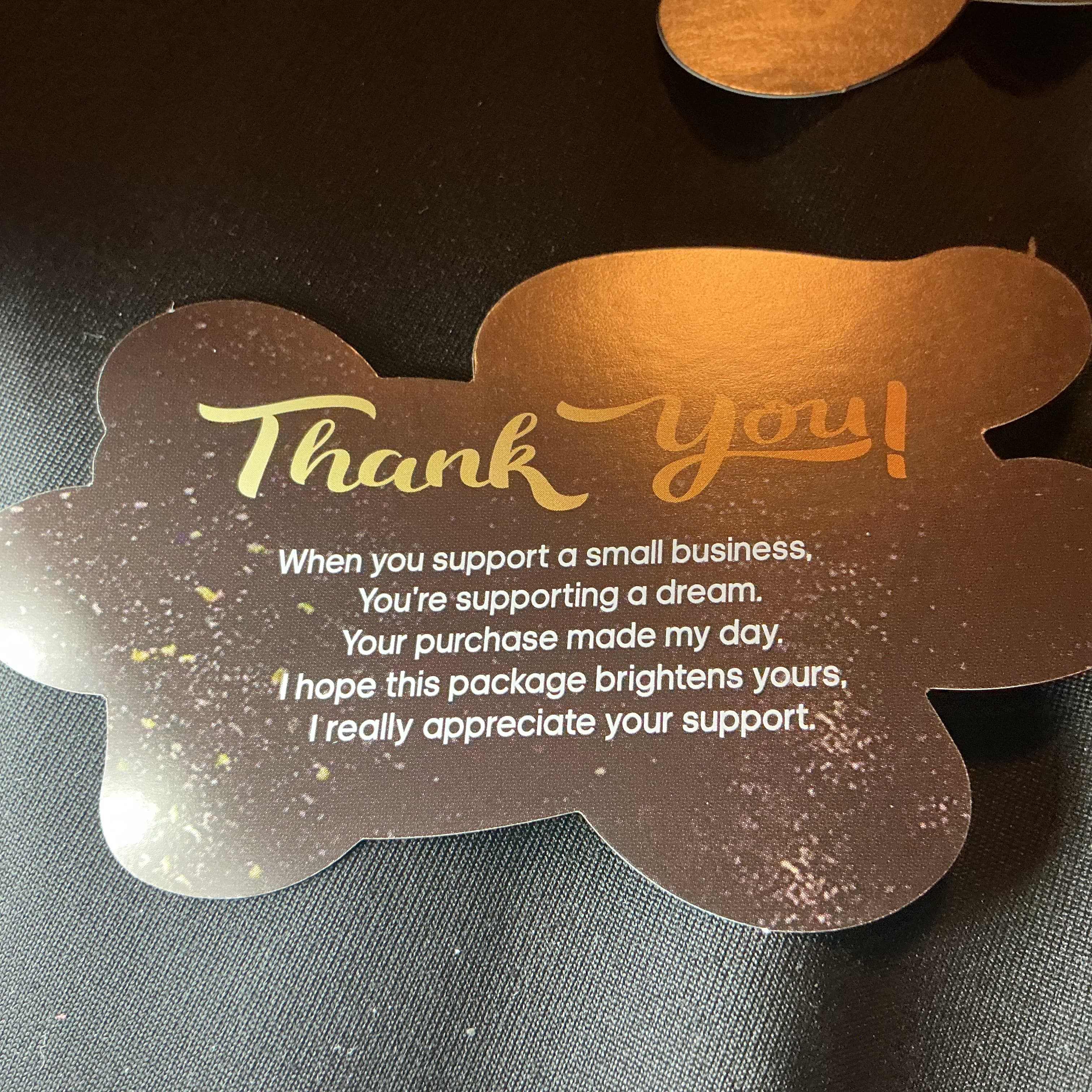 ★ 25 Die Cut Double-Sided Thank You Cards Small Business Package Inserts - Thumbnail 4
