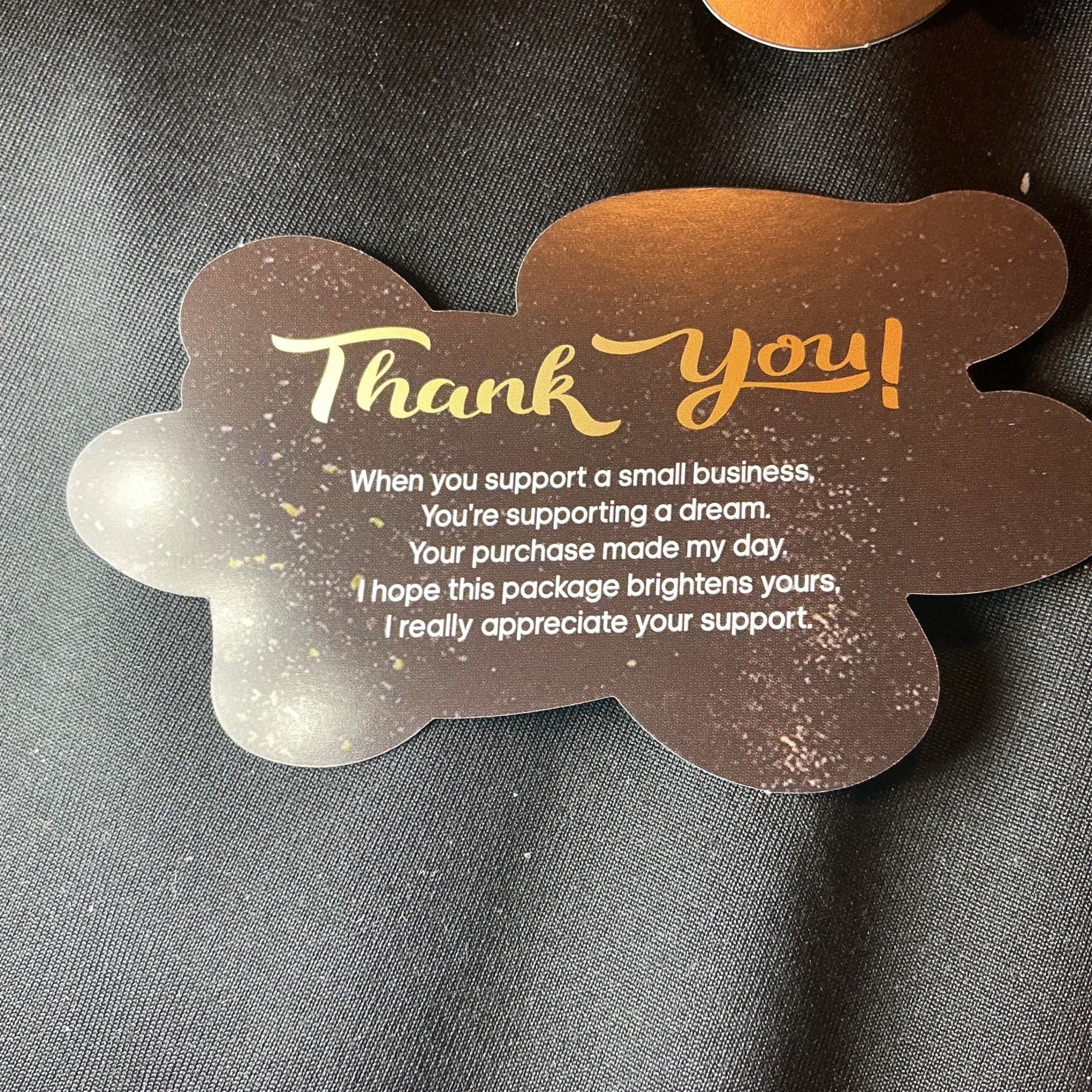★ 25 Die Cut Double-Sided Thank You Cards Small Business Package Inserts - Thumbnail 5
