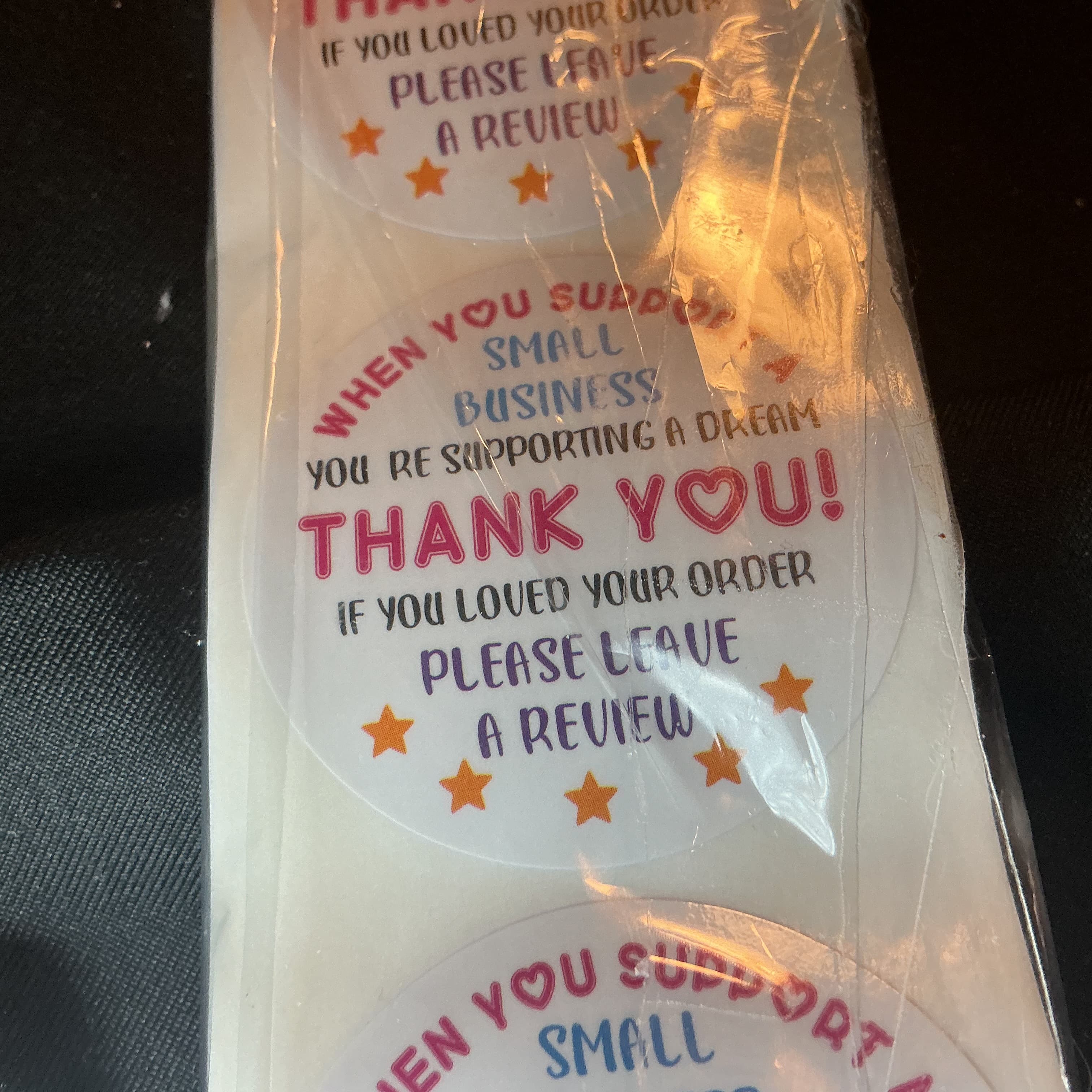 ★ 50 Small Business Thank You Review Stickers Round Package Seal Labels