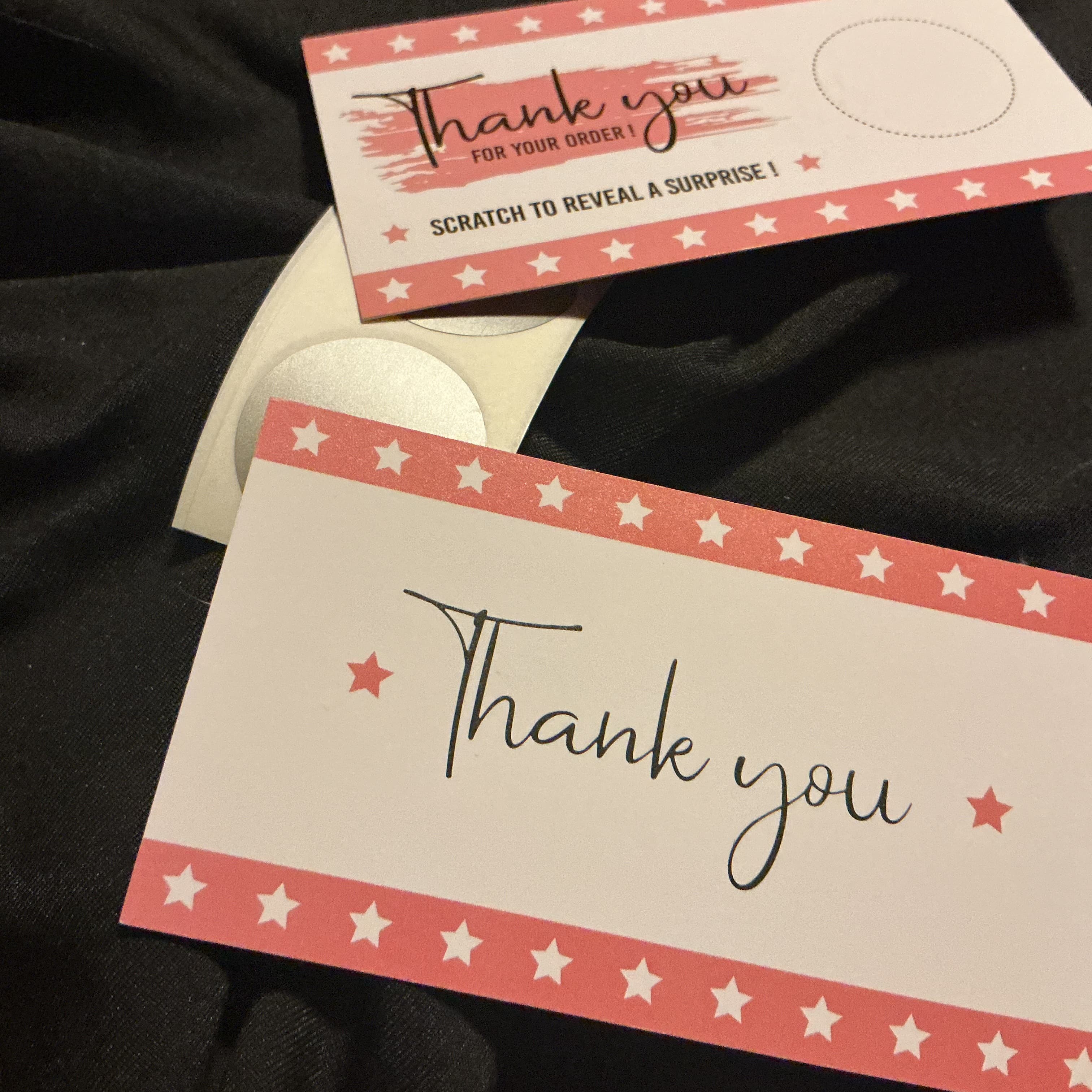 ★ 25 Scratch Off Discount Cards Customer Reward Thank You Promotion Set - Thumbnail 4