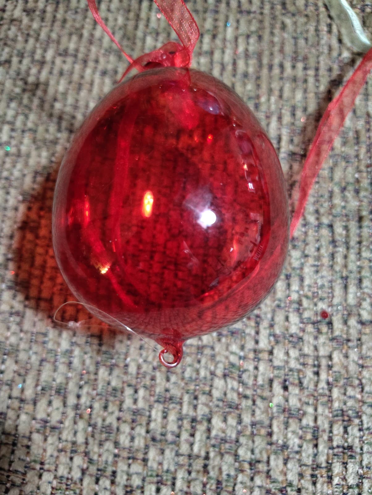Murano Inspired Hand Blown Glass Balloon Ornament Red/Green You Choose The Color - Thumbnail 6