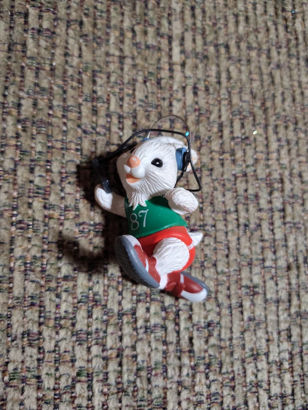 Vintage Hallmark Christmas Ornament 1987 Runner Marathon Bunny Rabbit