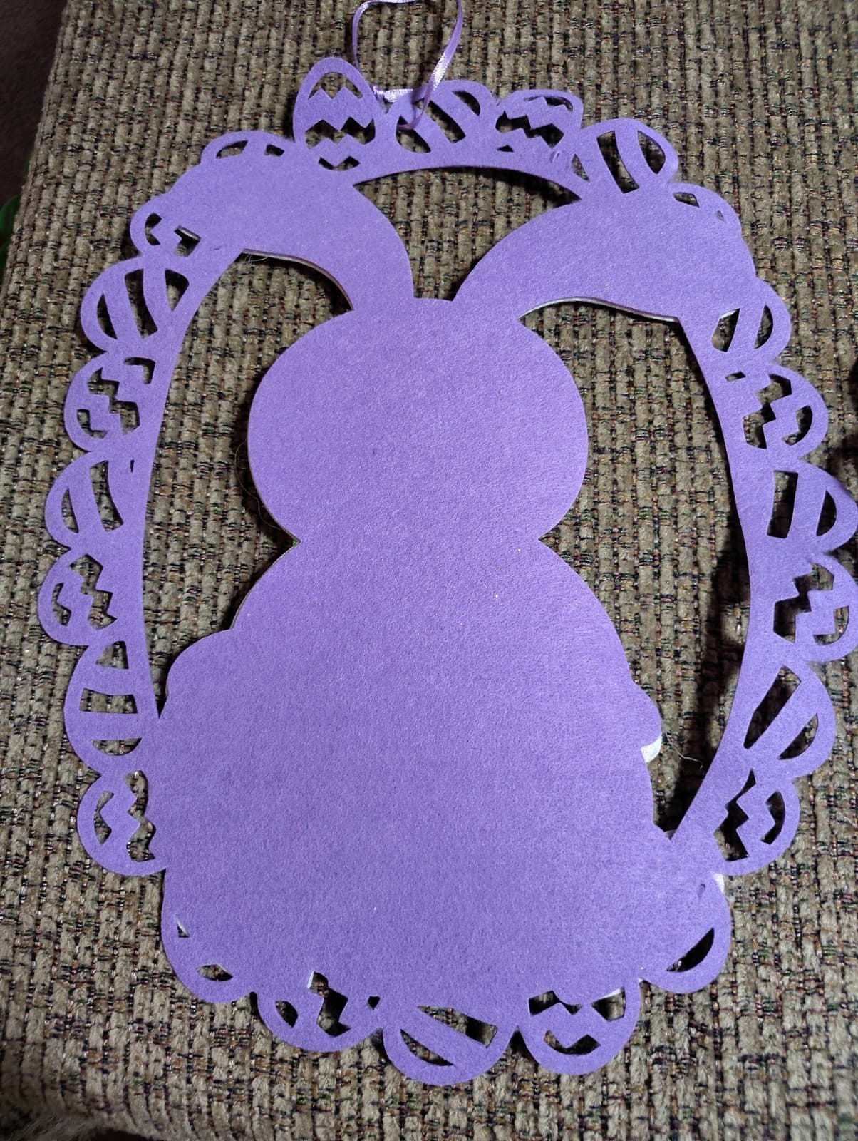 Set Of Two Felt bunny Decor For Easter Decoration - Thumbnail 5