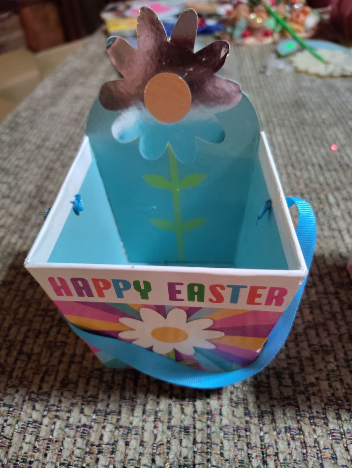 Colorful Easter Container, 4 By 6 Inches, Flower Design/Ladybug Design